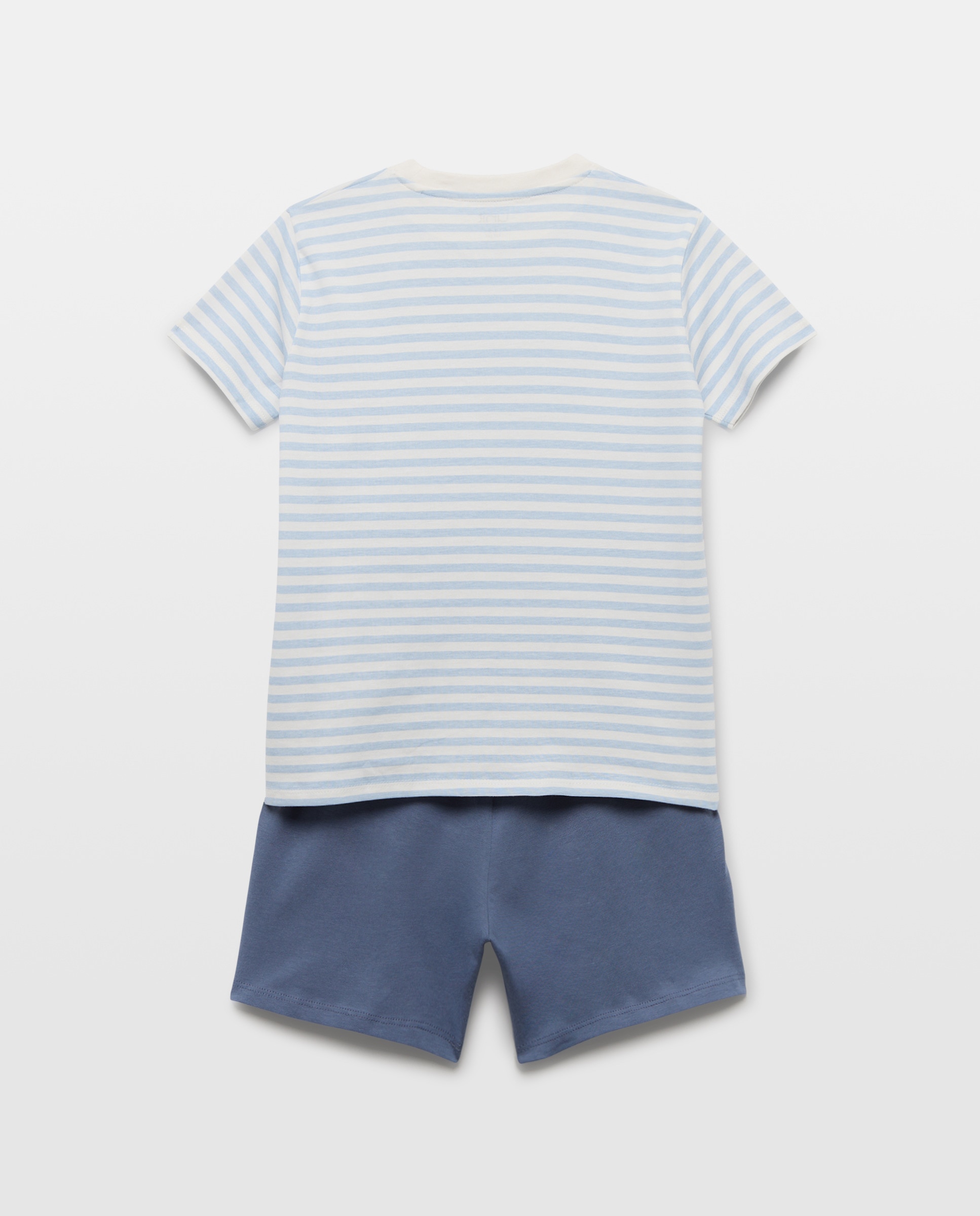 Pijama de niño estampado corto 410 Azul claro-2