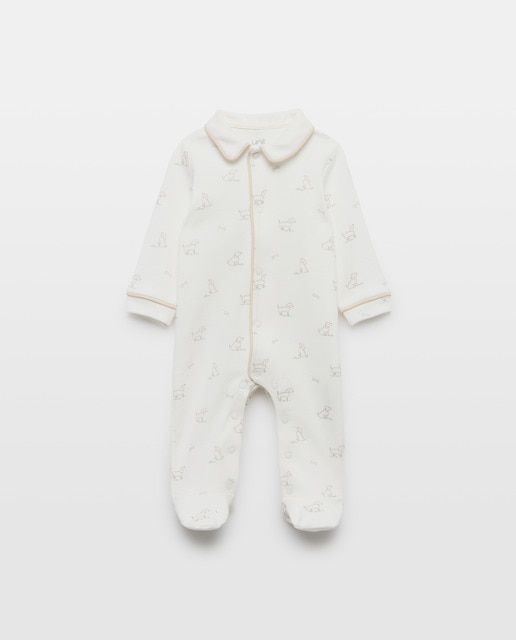 Imagen 0 de Pijama de bebé largo con cuello