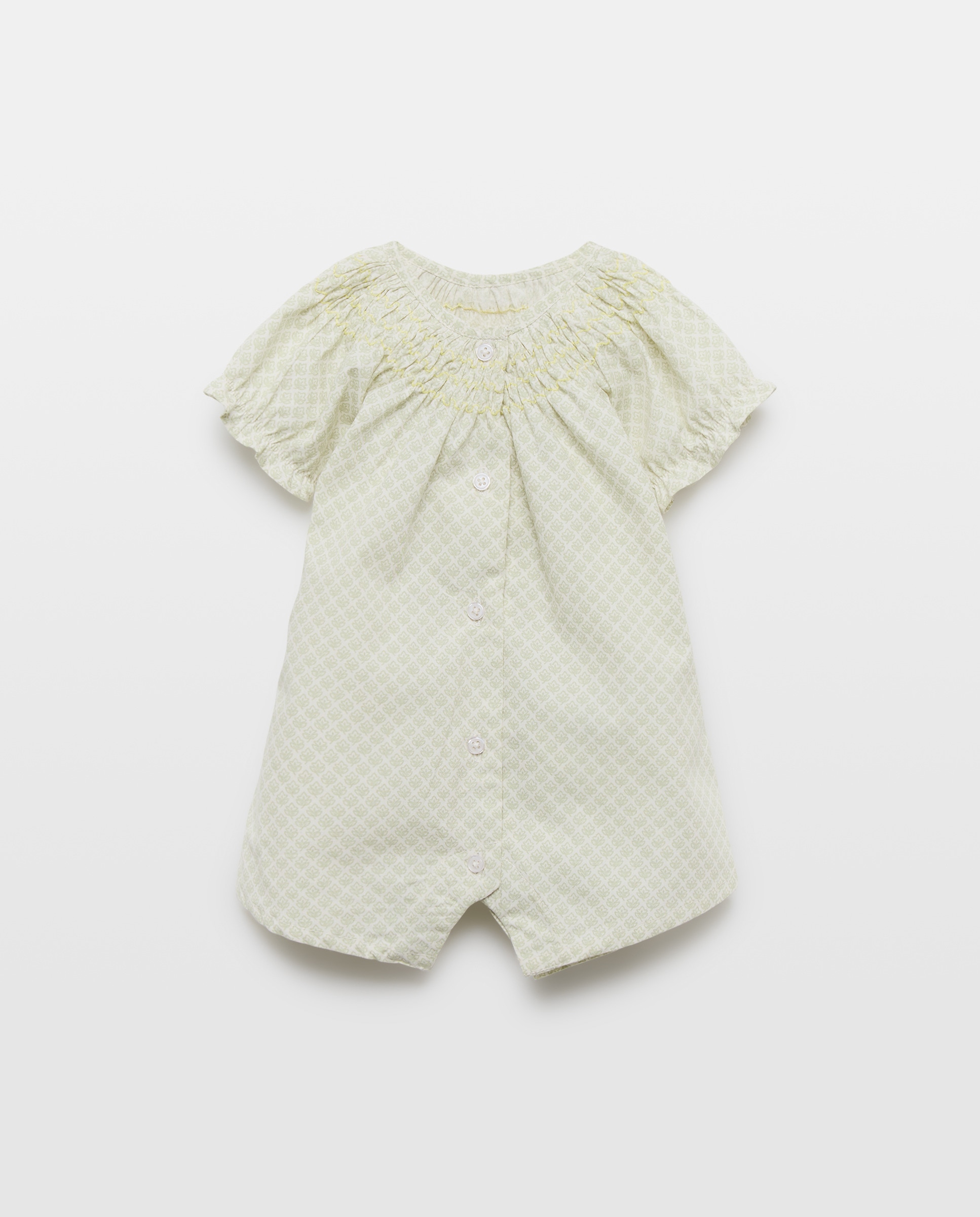Imagen 0 de Pijama de bebé corto popelín con smock