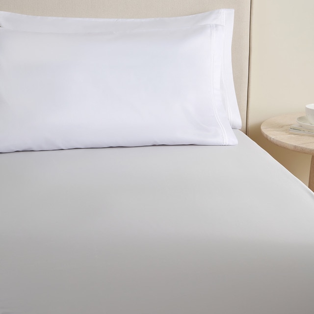 Imagen 0 de Sábana bajera ajustable algodón egipcio Satén 1000 hilos platabanda 40 cm El Corte Inglés