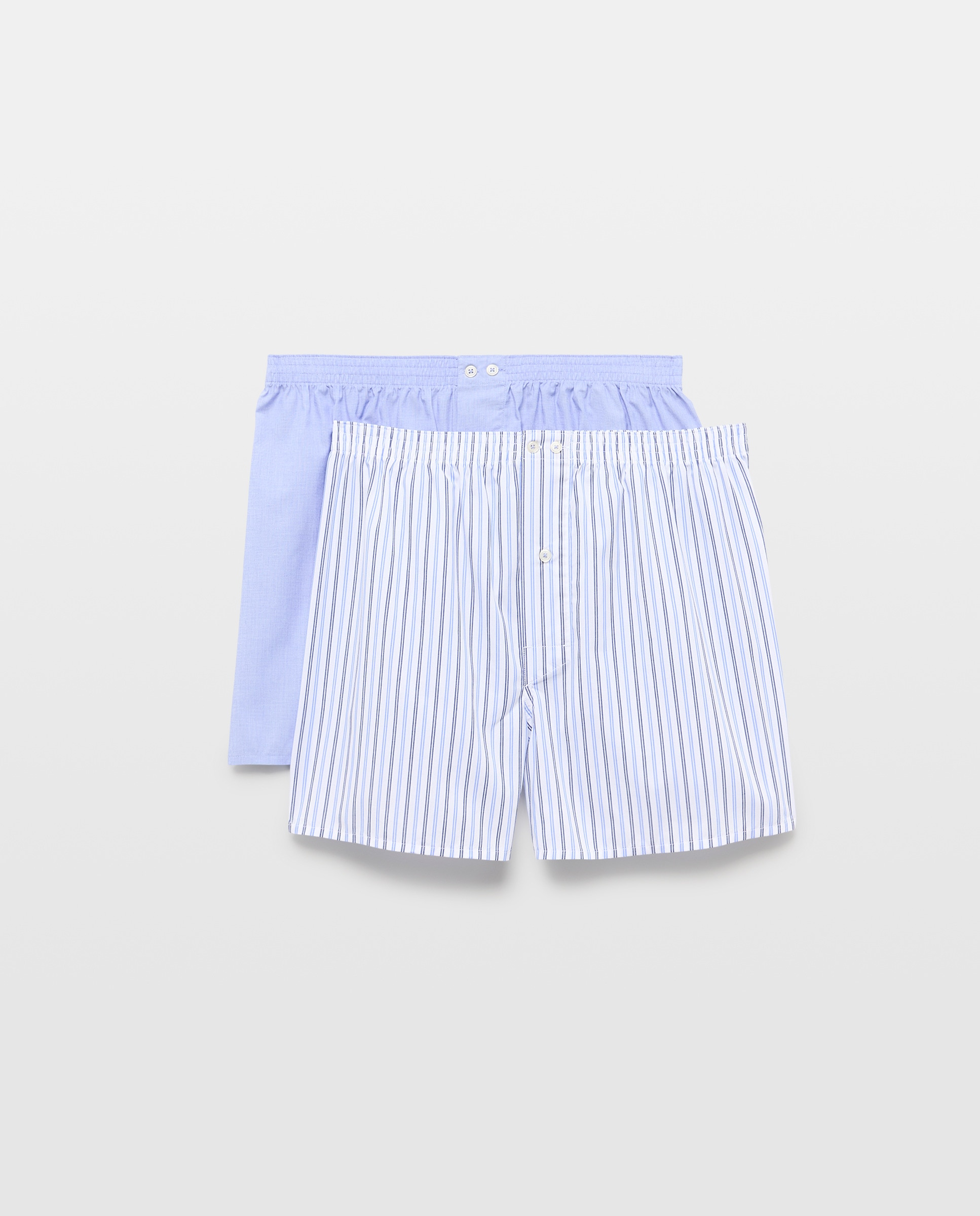 Pack de 2 Boxers de Tecido Estampados Azul-claro-1