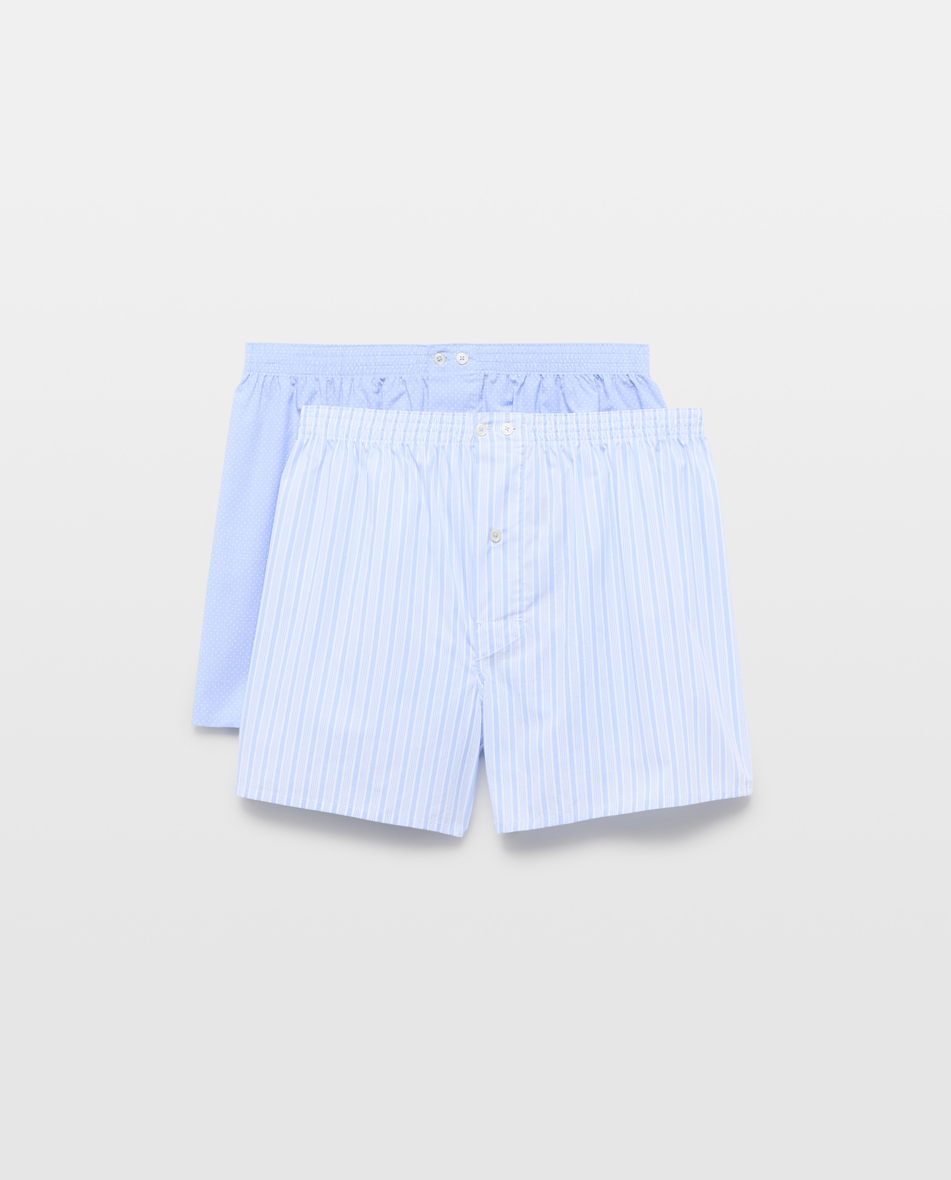 Pack de 2 Boxers de Tecido Estampados Azul-claro-1