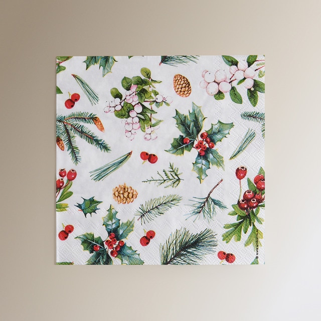 Imagen 0 de Pack de 20 servilletas de papel Winter Green