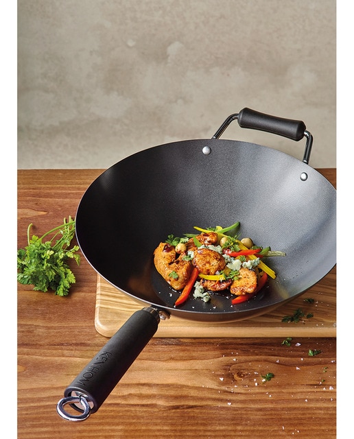 Imagen 0 de Wok antiadherente de acero al carbono Ken Hom