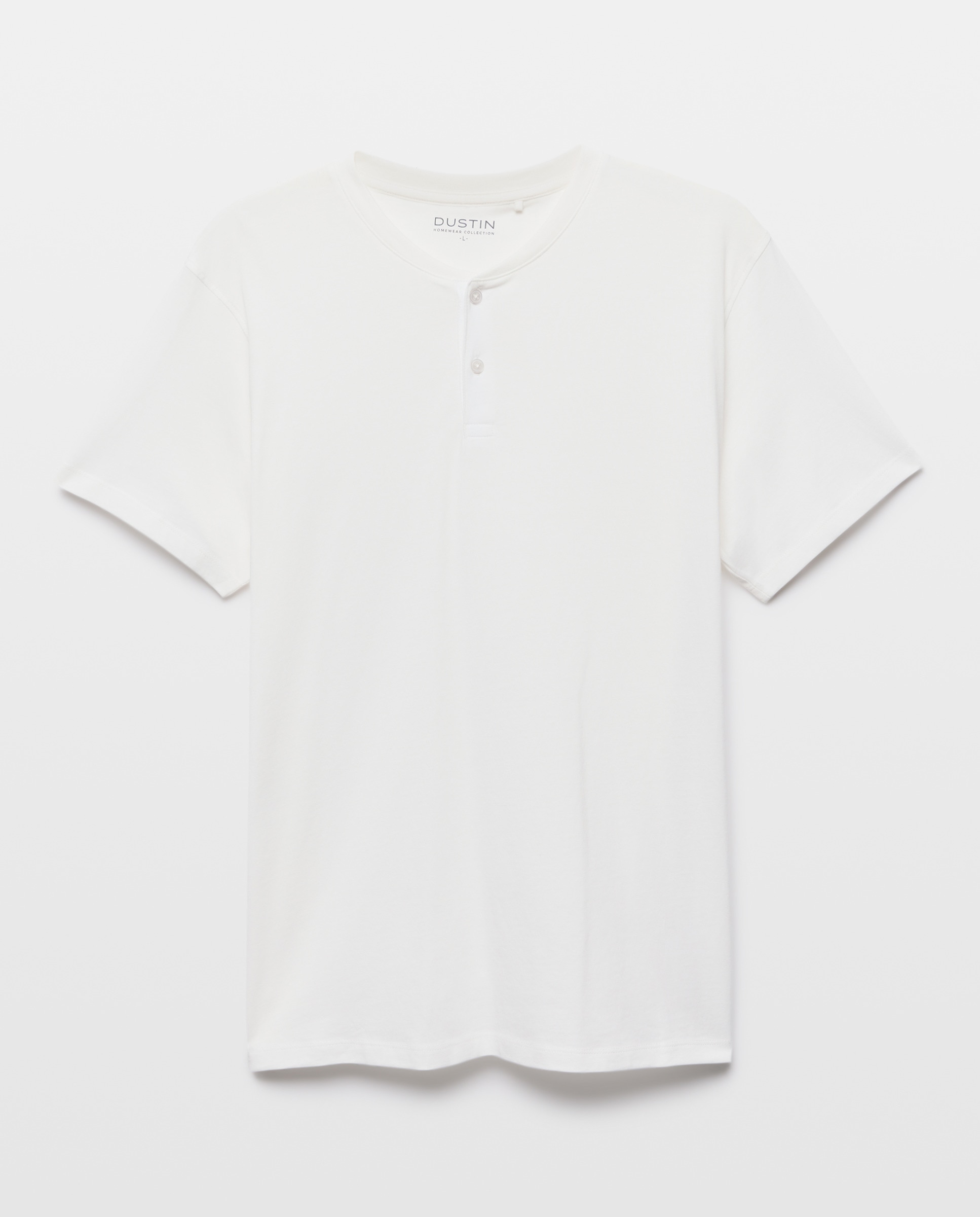T-shirt de Pijama com Gola Tipo Padeiro e Manga Curta Branco-4