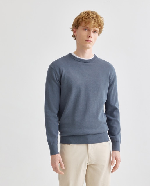 Imagen 0 de Jersey de hombre cuello caja liso algodón 100%