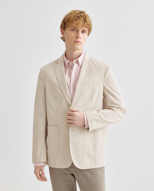 Imagen 0 de Chaqueta sport de hombre de algodón lisa