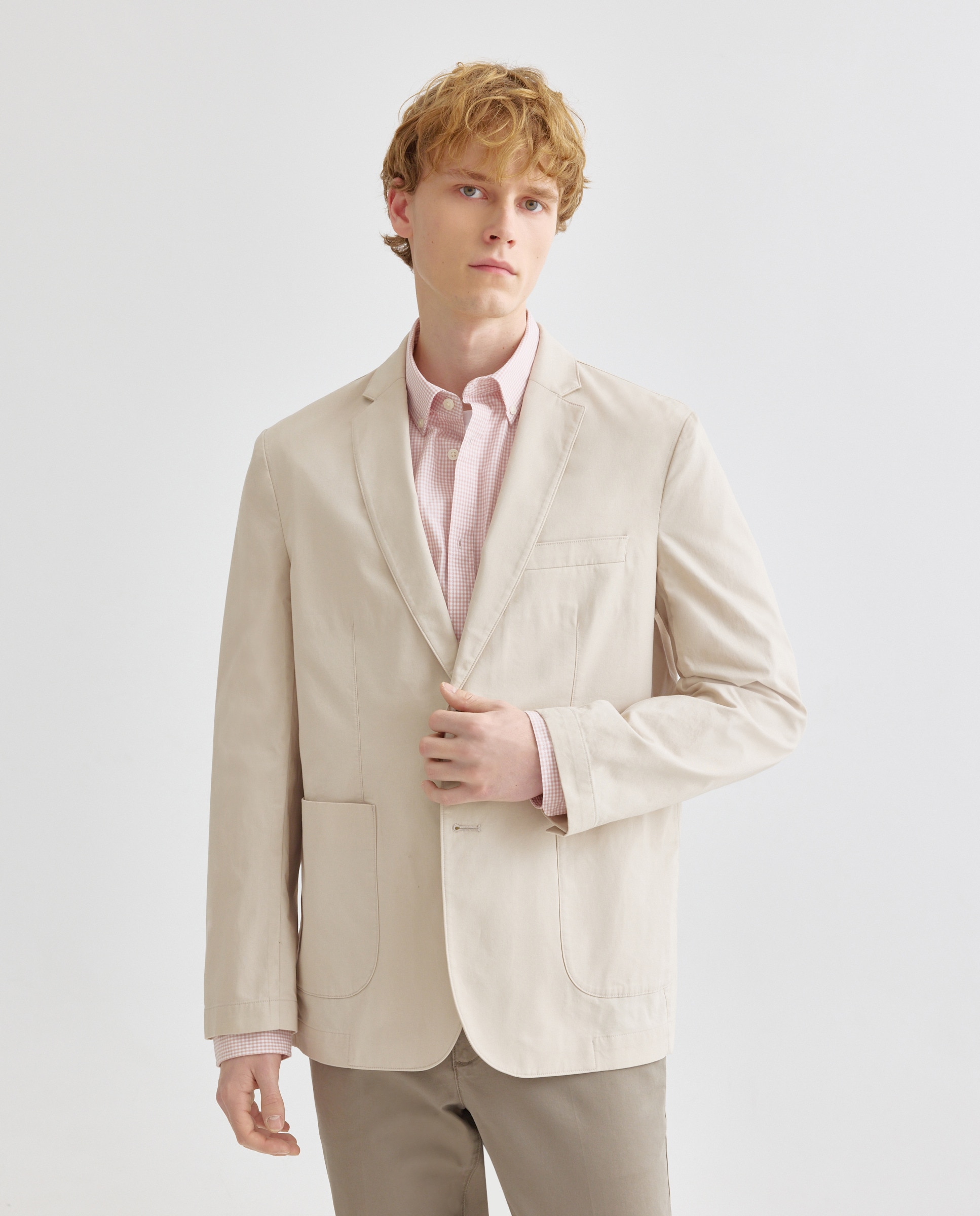 Imagen 0 de Chaqueta sport de hombre de algodón lisa