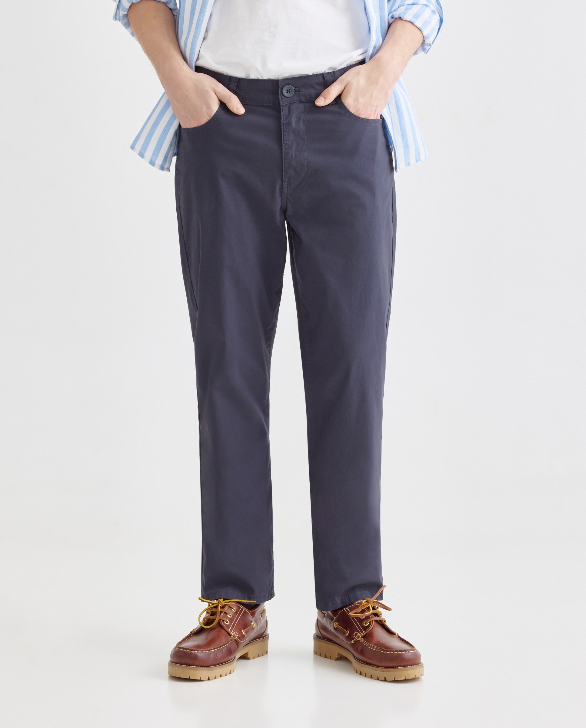 Pantalón hombre cinco bolsillos lavado regular fit 471 Índigo-2