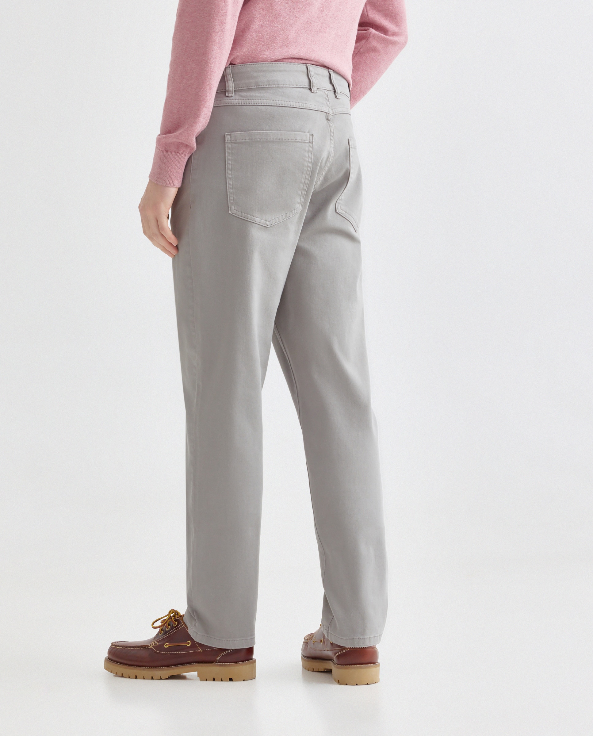 Pantalón hombre cinco bolsillos lavado regular fit 830 Antracita-3