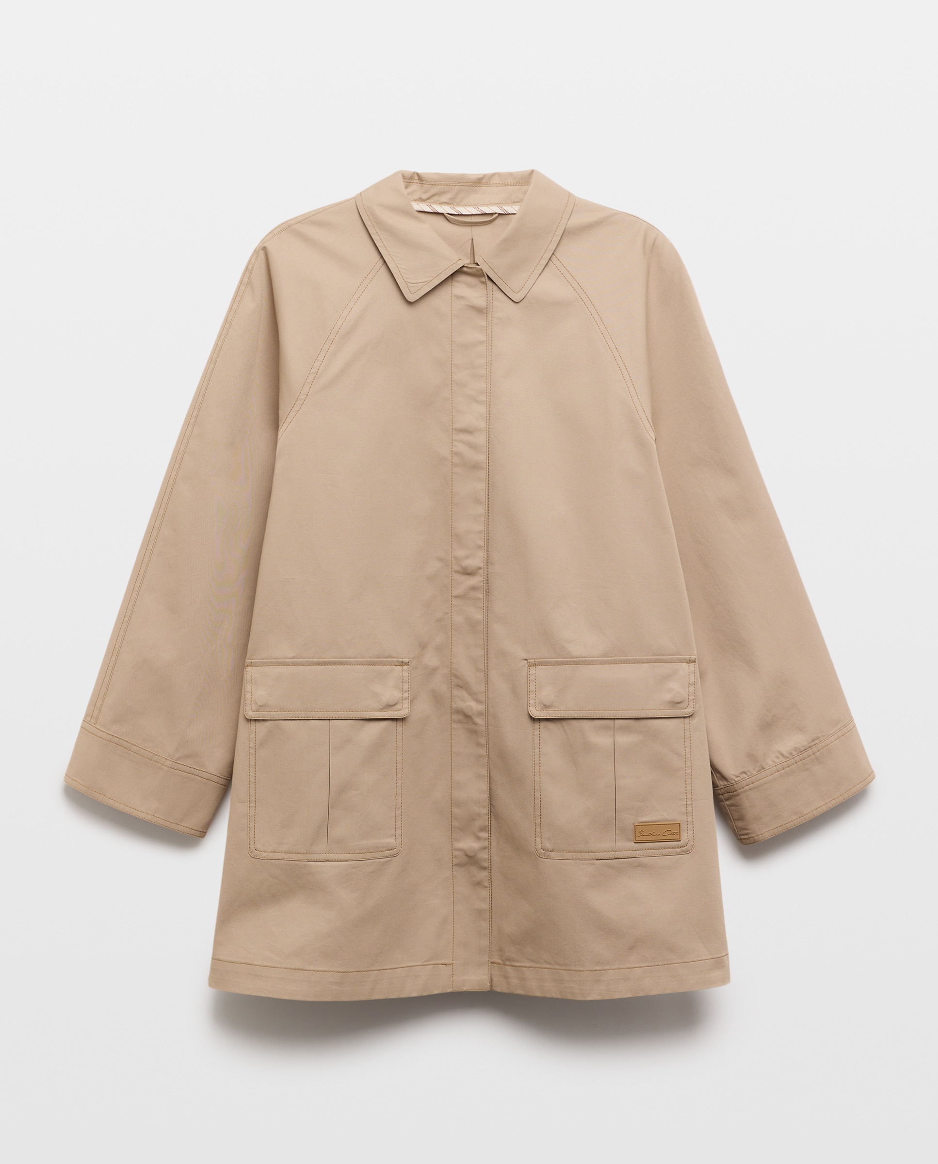 Parka Comprida Lisa para a Chuva 400 Azul-4