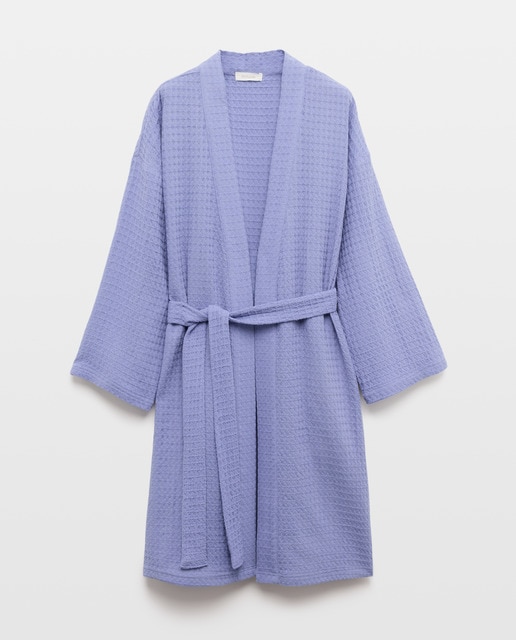 Imagen 0 de Bata de mujer con cinturón en waffle