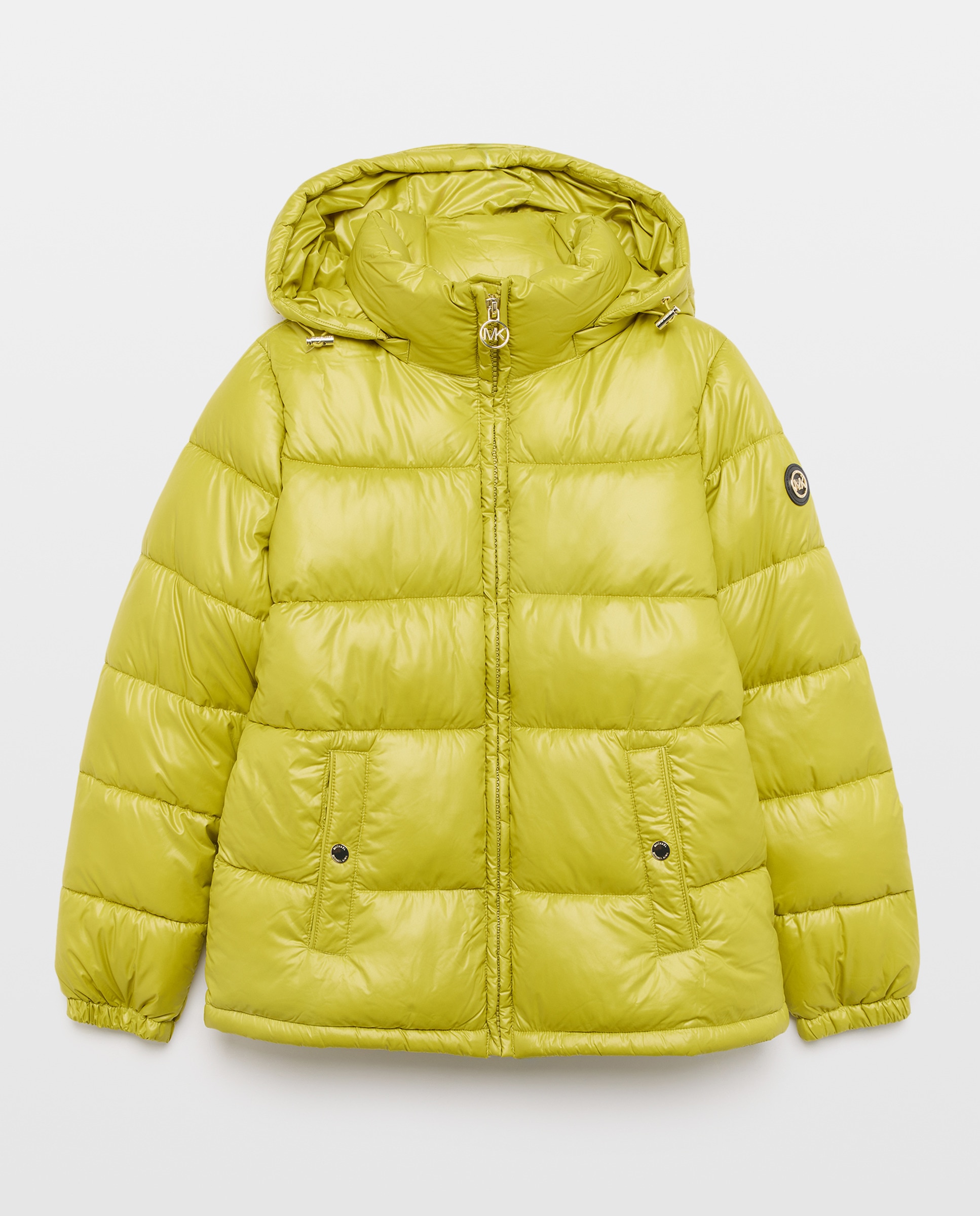 Blusão Acolchoado com Capuz Verde-5