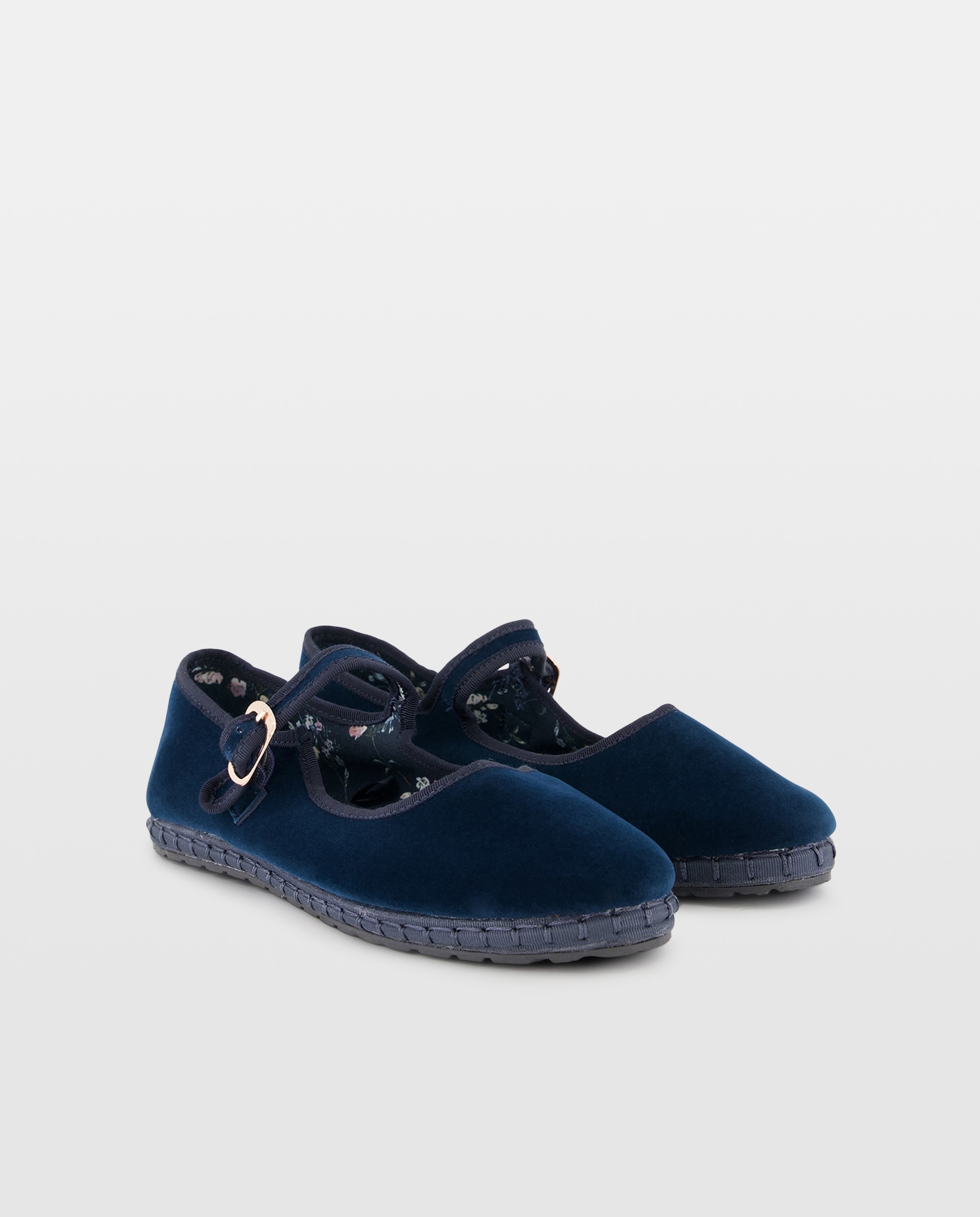 Zapato de mujer de terciopelo mercedes 400 Azul-2