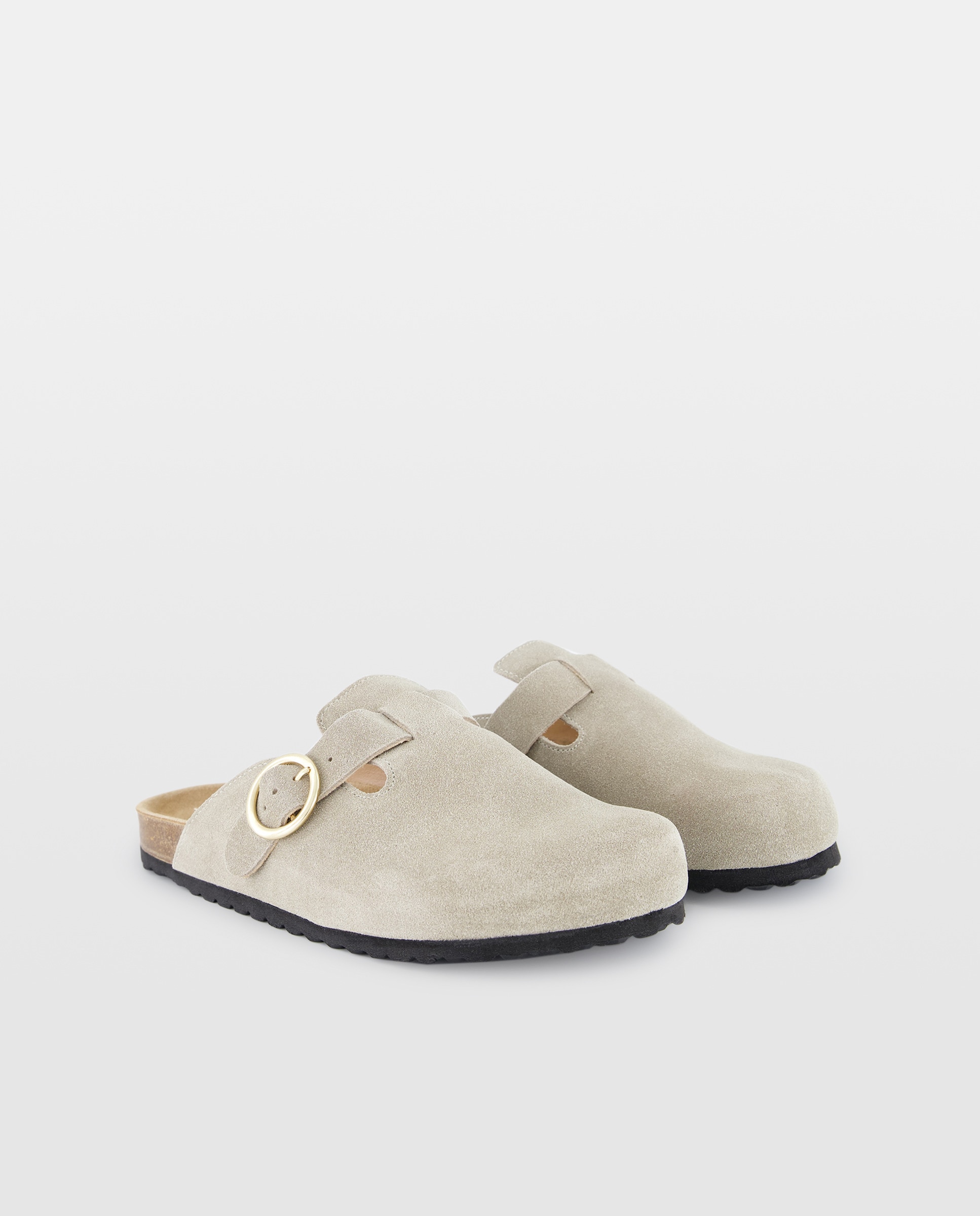 Zueco de piel de mujer 850 Piedra-2