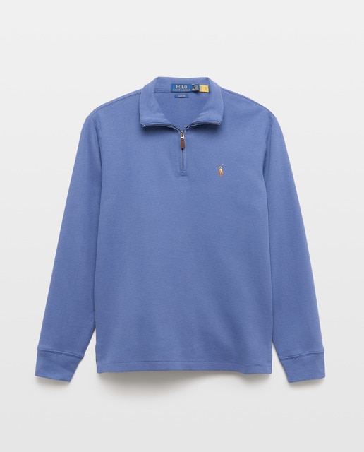 Imagem 0 de Camisola de Malha com Gola Alta com Fecho de Correr e em Algodão