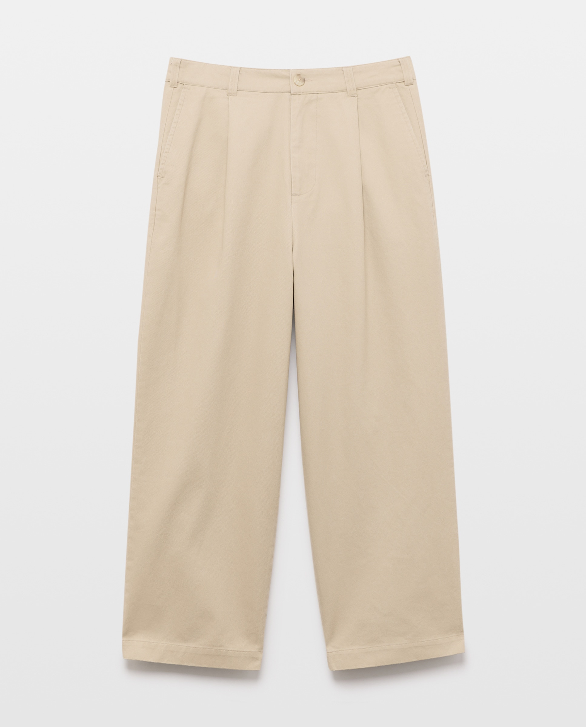 Calças Chino com Pinças 520 Caqui-4