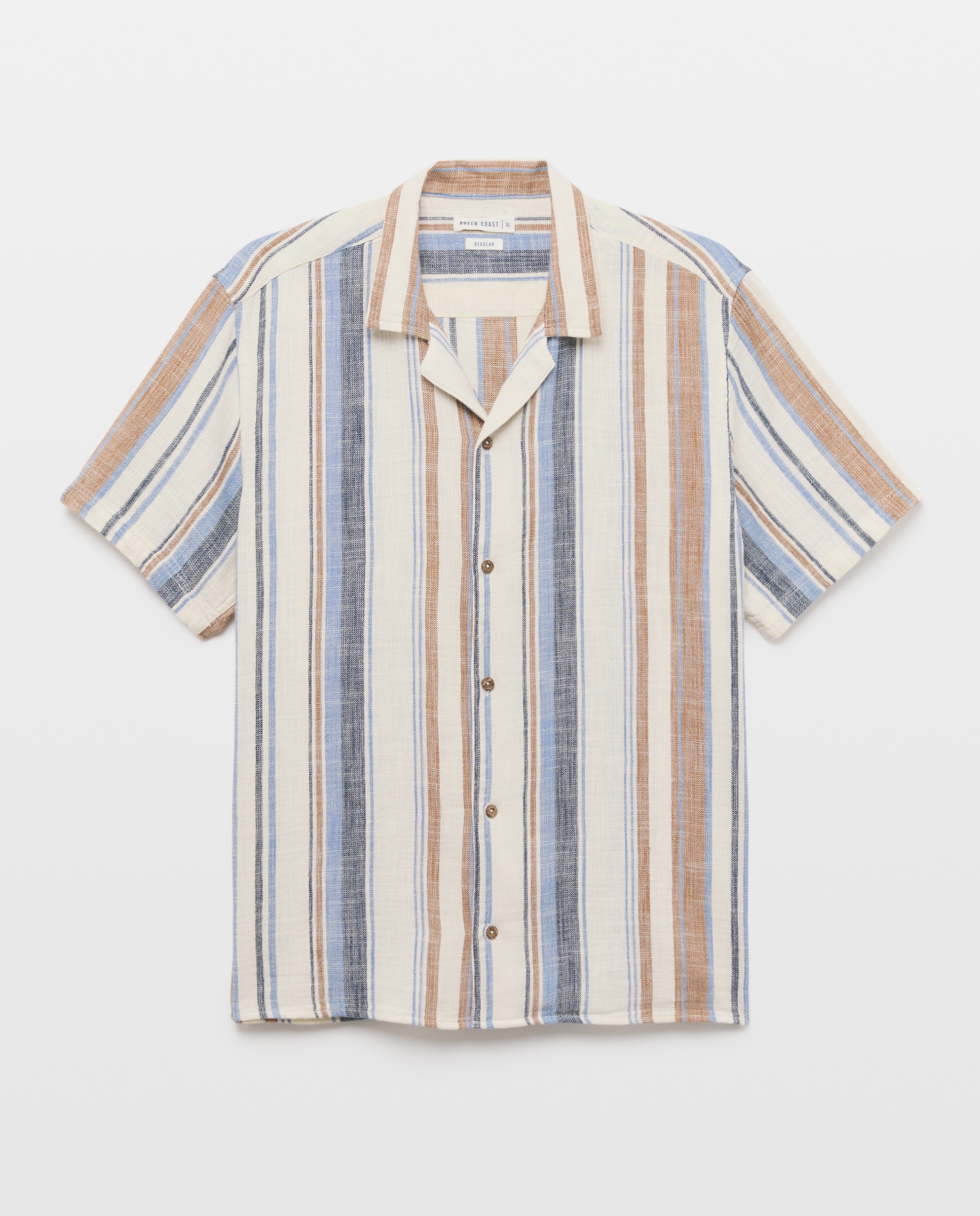 Camisa de Manga Curta Azul-4