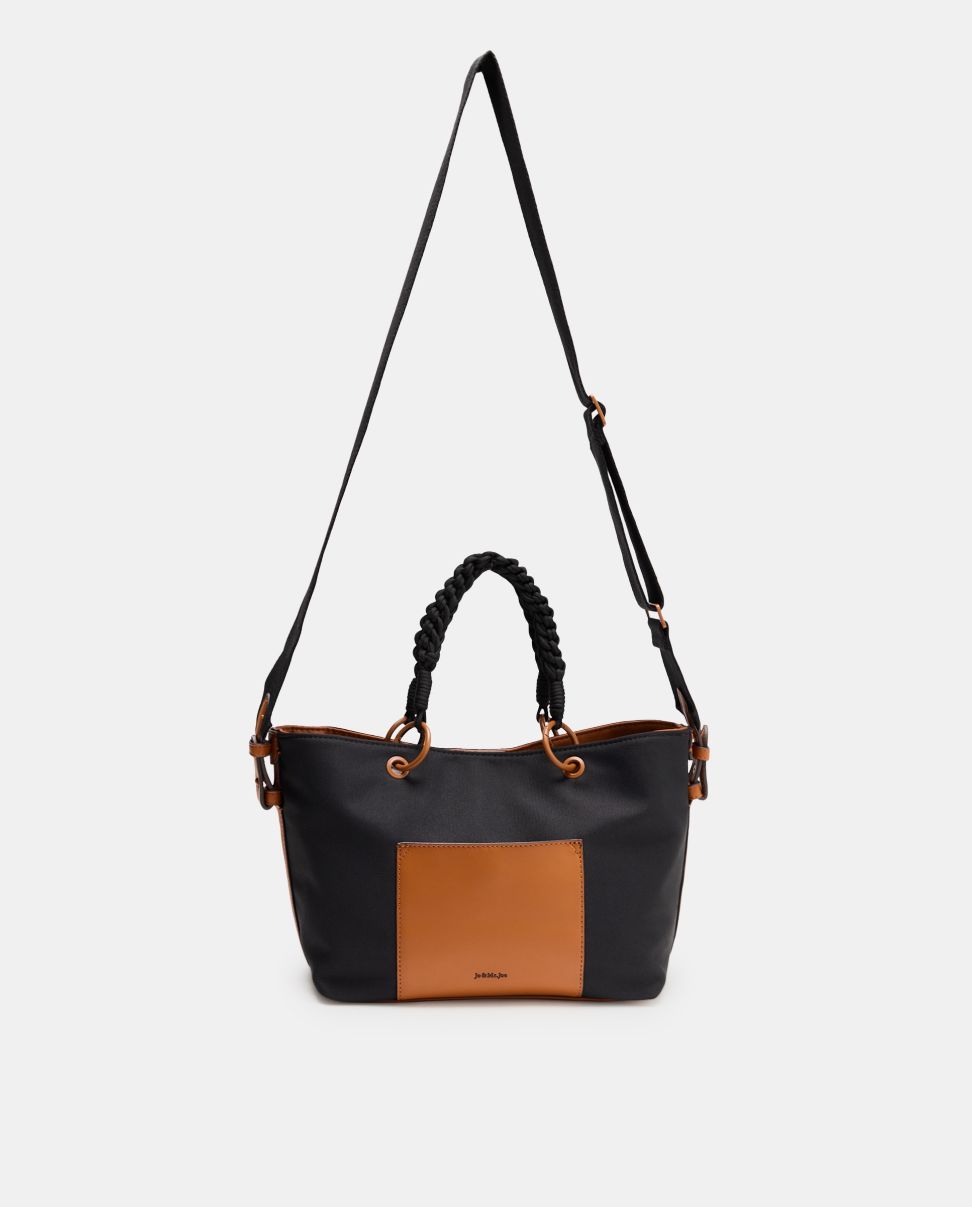 Mala a Tiracolo com Alça Entrançada Preto-1