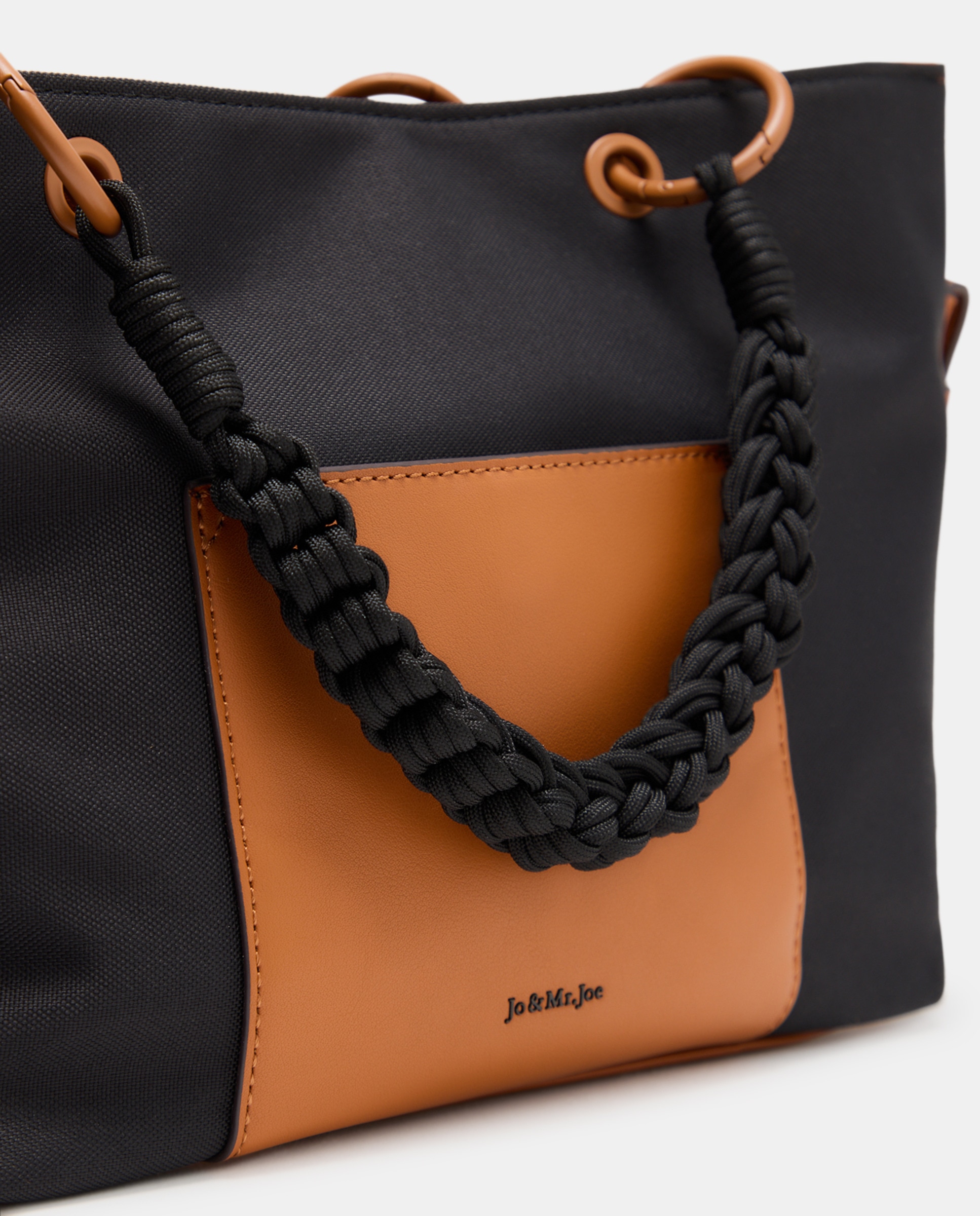 Mala a Tiracolo com Alça Entrançada Preto-3