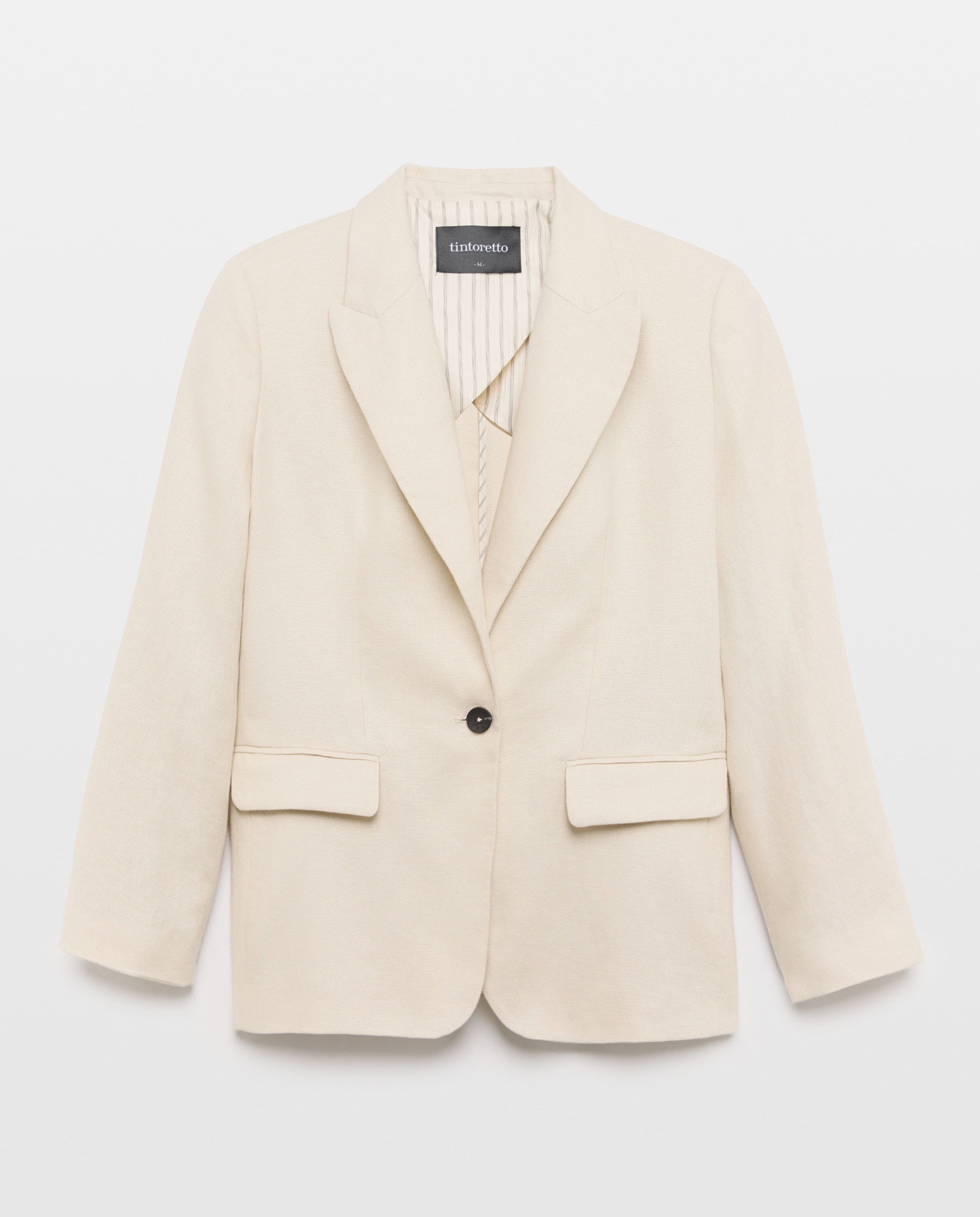 Blazer de Fato de Linho 120 Cru-5