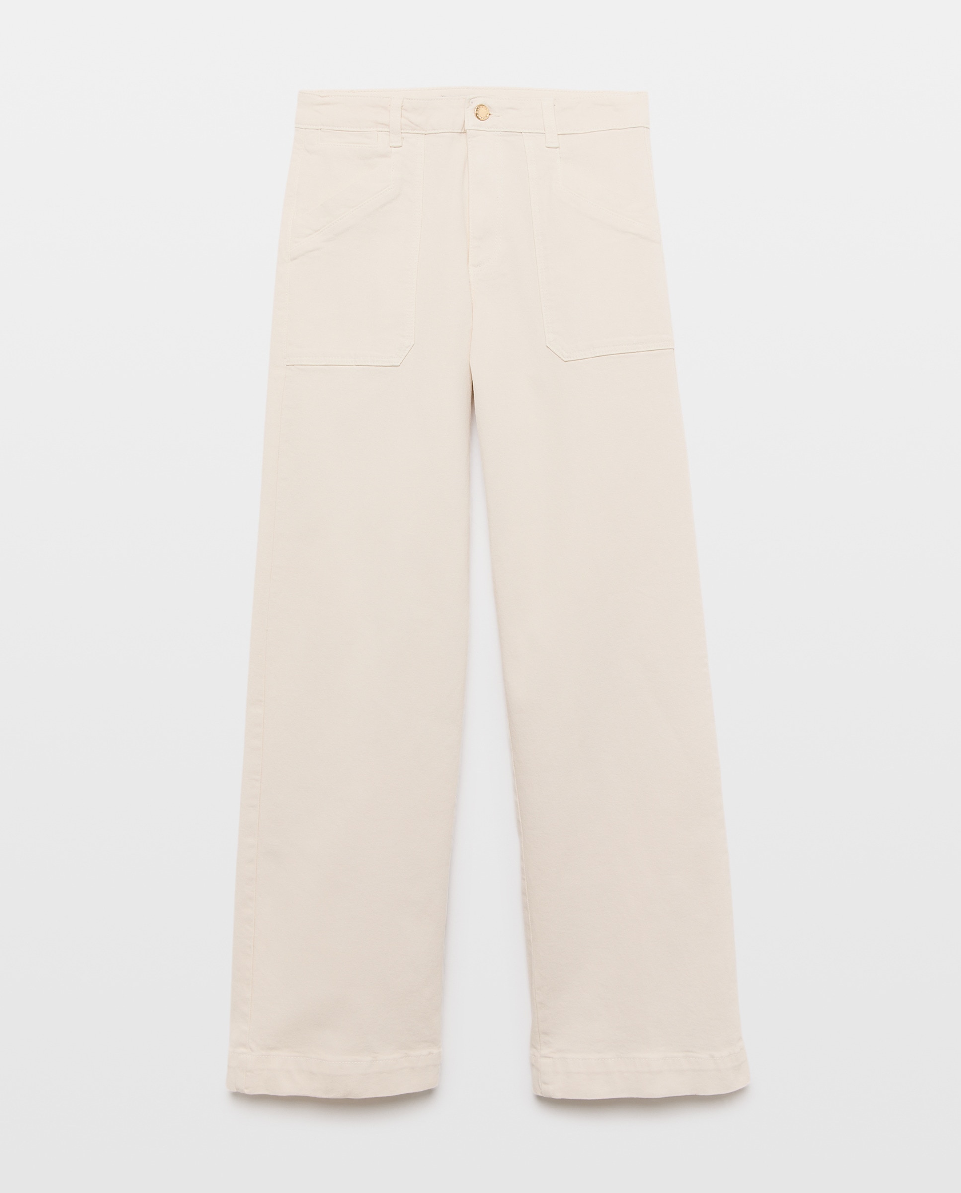 Jeans Carpinteiro com Cintura Média 120 Cru-4