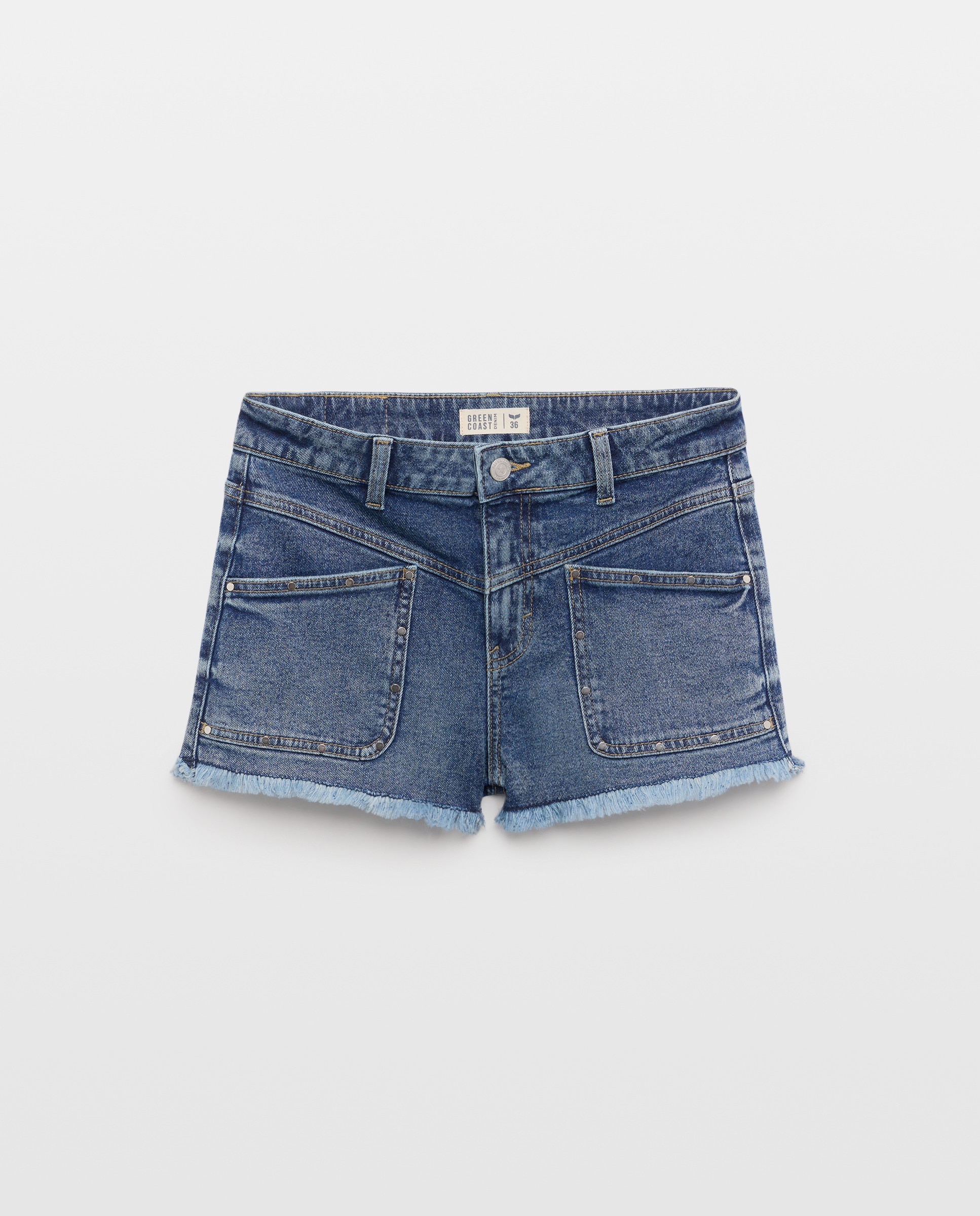 Calções Lisos de Algodão Índigo-4