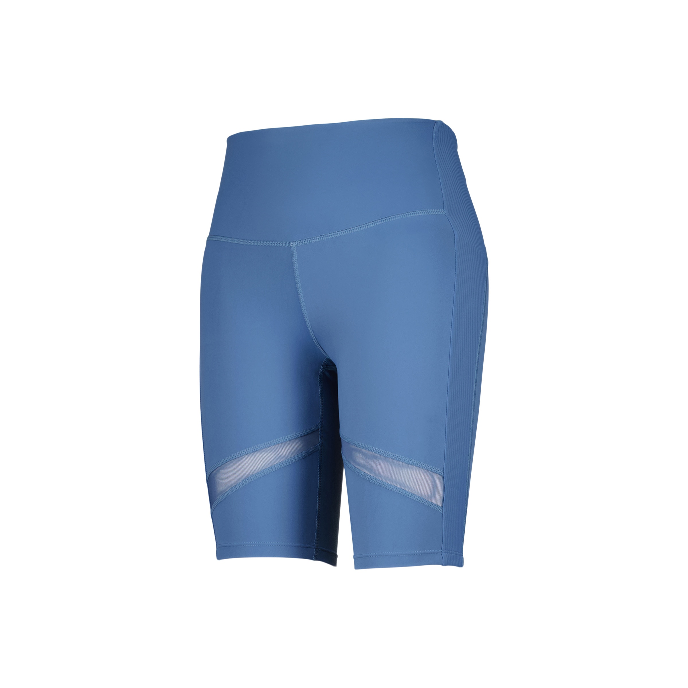 Leggings Tipo Calções com Mesh de Training de Mulher Azul-escuro-4