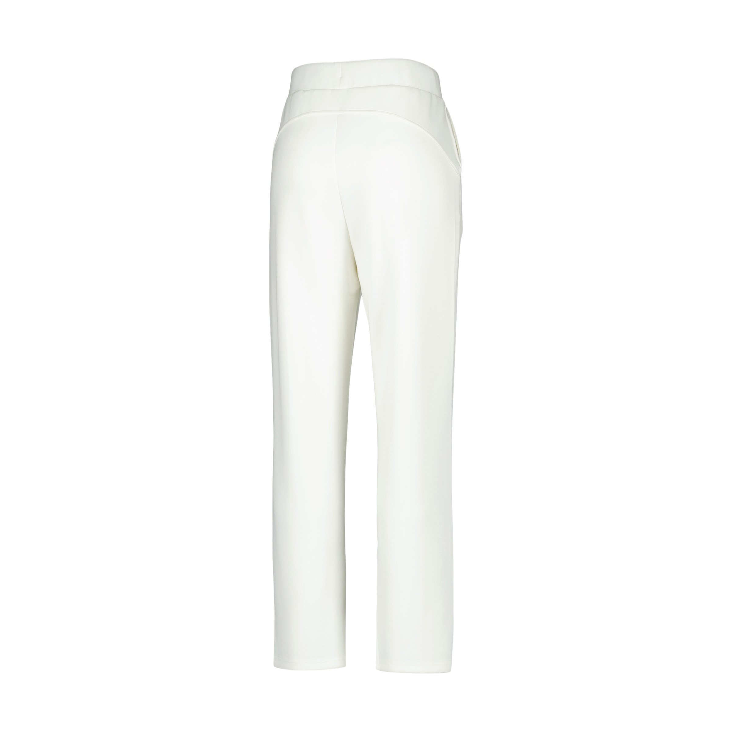 Calças Largas de Modal Sportcasual de Mulher Baunilha-5