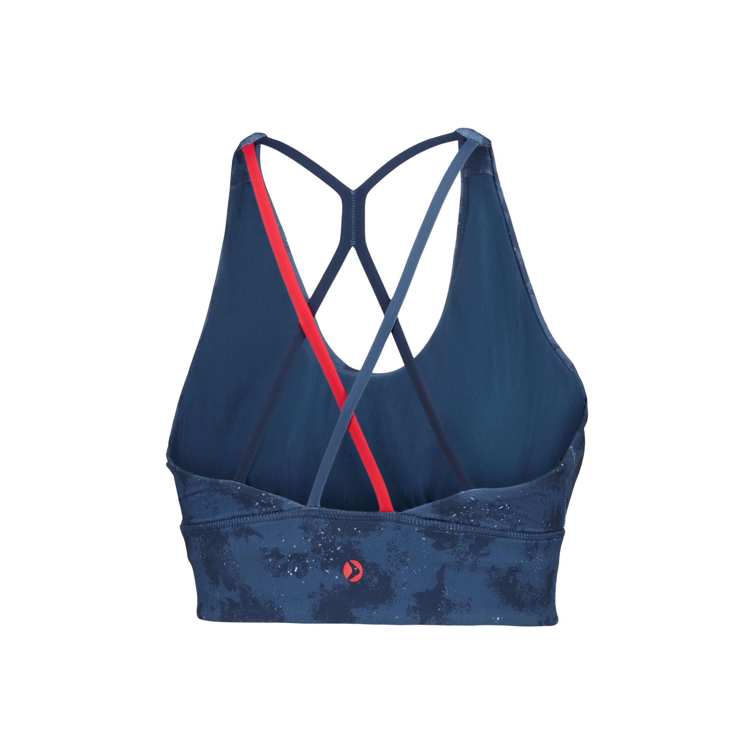 Top de Alças Cruzadas de Yoga de Mulher Azul-marinho-5