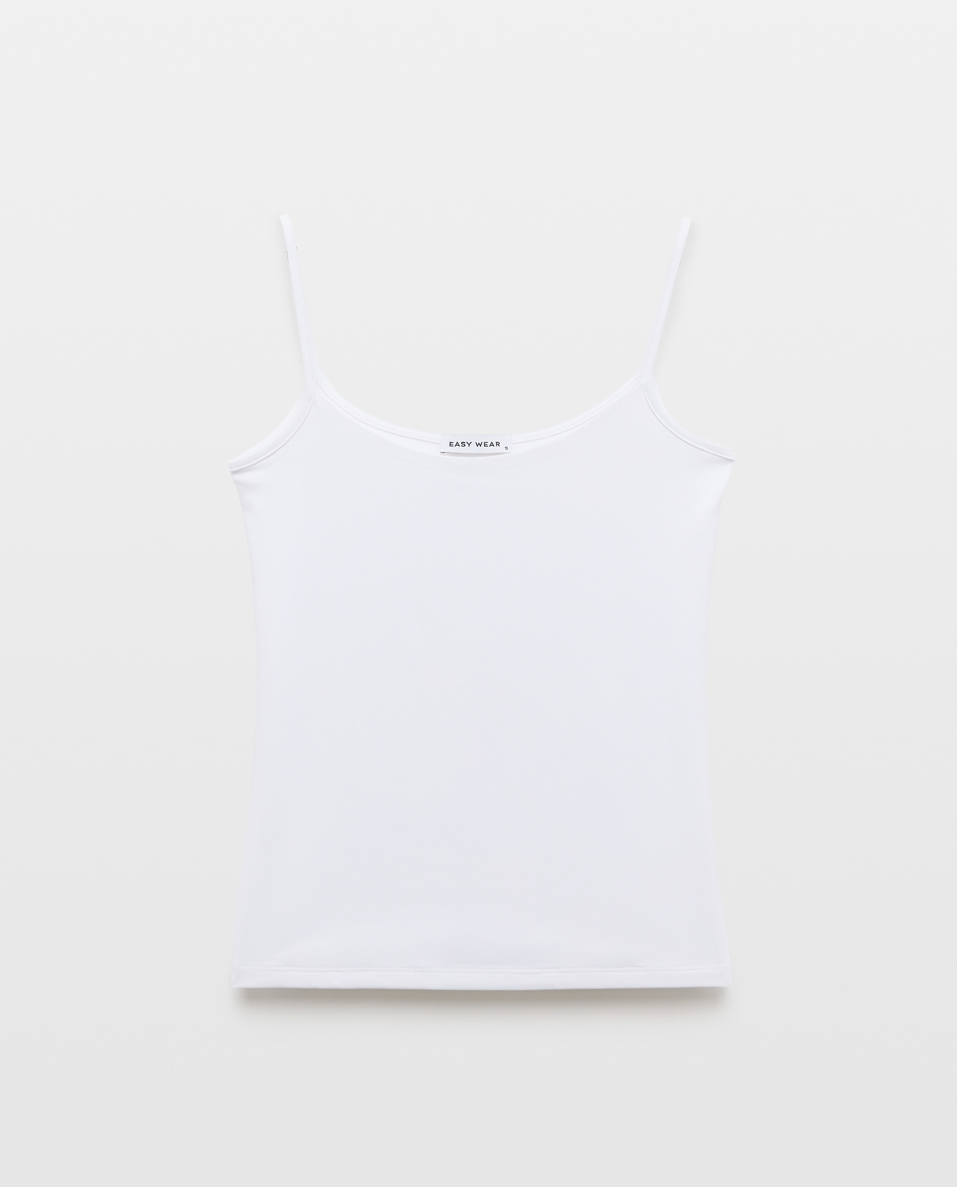 Camiseta lisa sin mangas de mujer - Easy Wear - Blanco Blanco-5