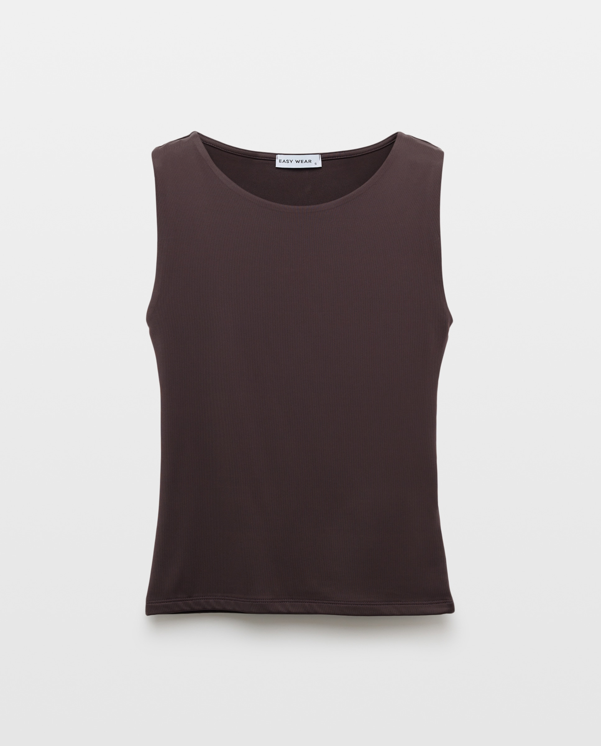 T-shirt Lisa sem Mangas Castanho-4