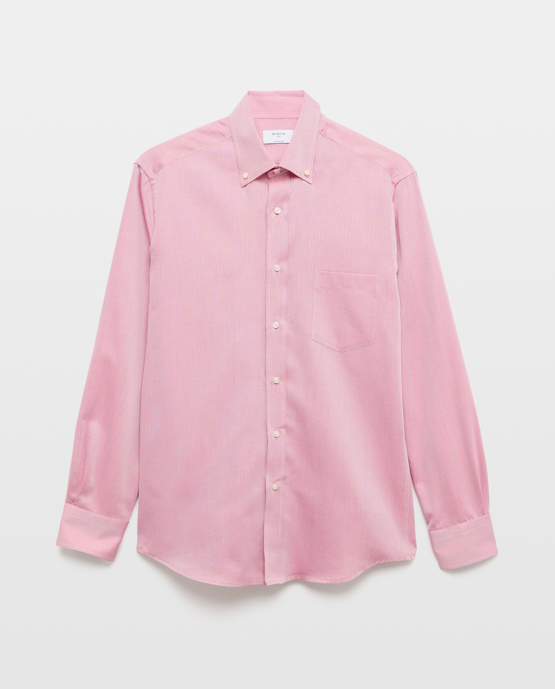 Camisa Casual Lisa com Manga Comprida Grená-4