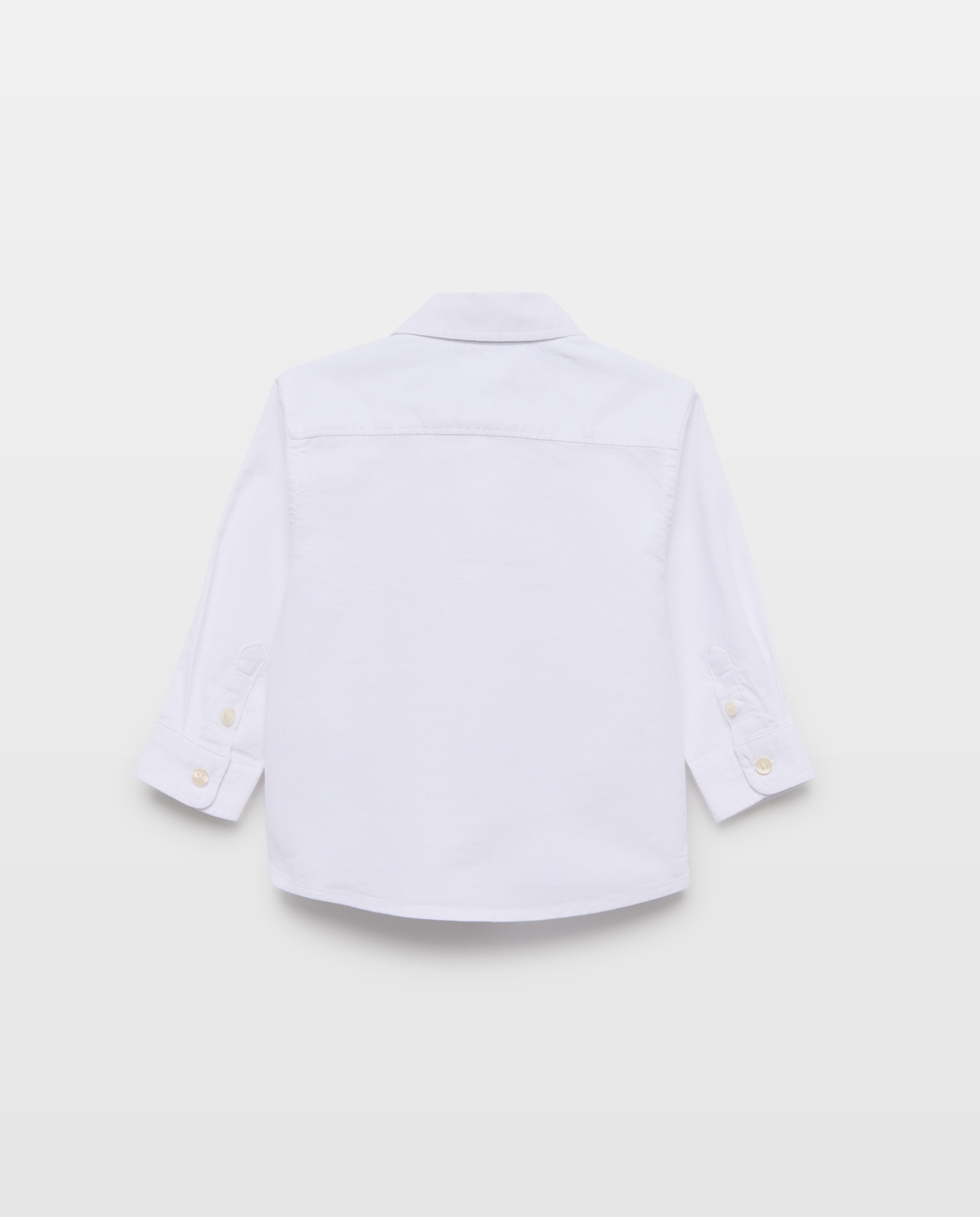 Camisa de bebé oxford lavado lisa Blanco-2