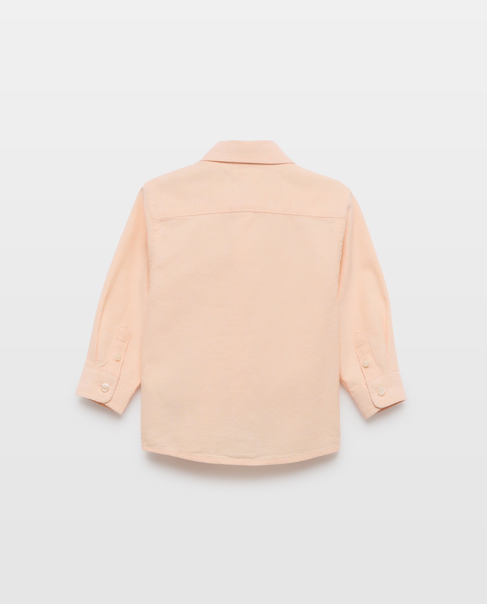 Camisa de bebé oxford lavado lisa 260 Salmón-2