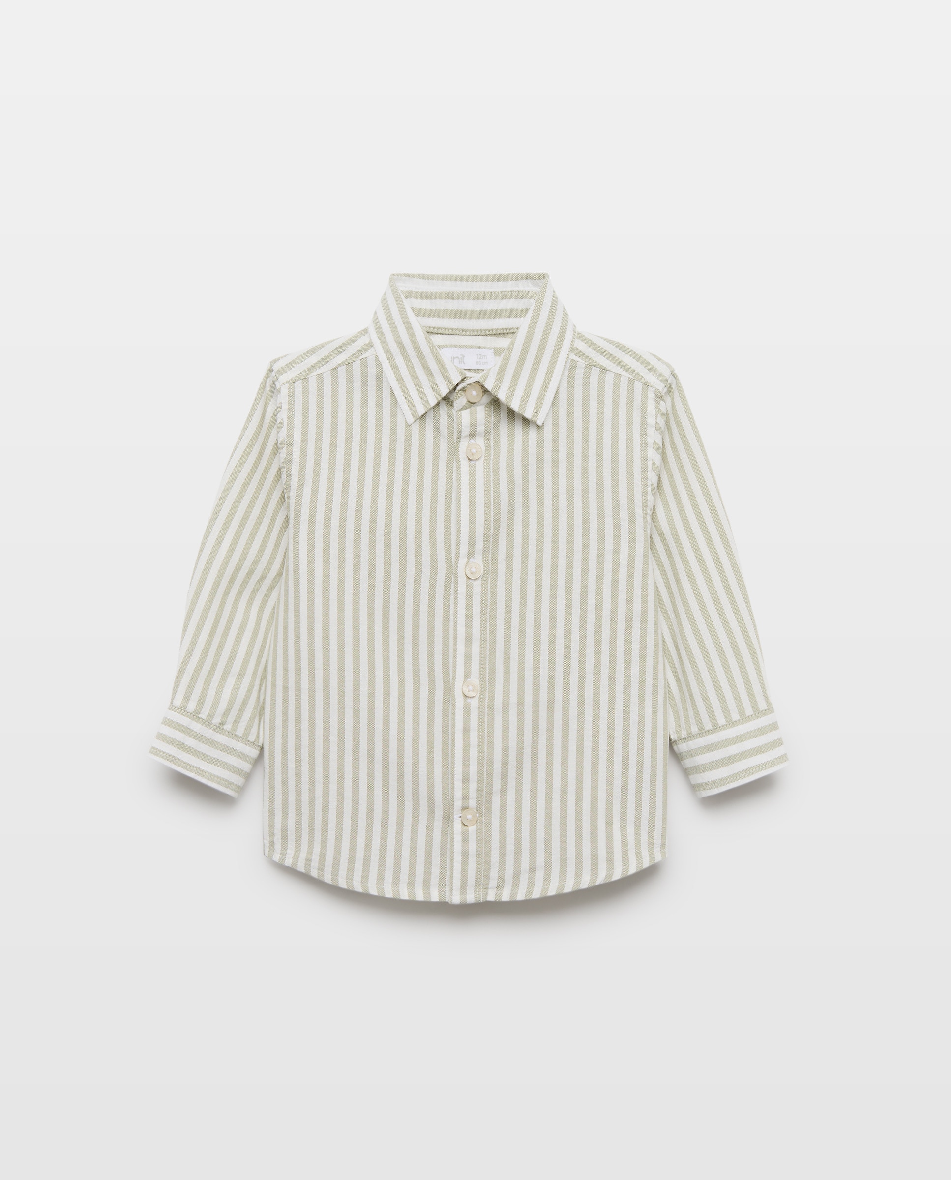 Camisa de bebé oxford rayas 520 Kaki-1