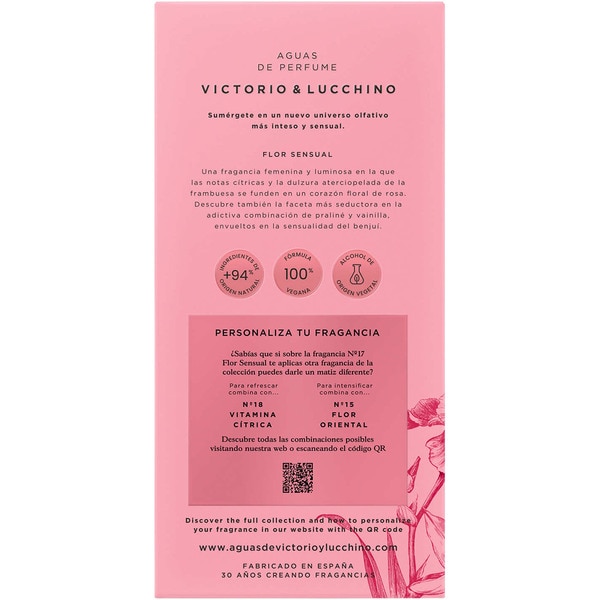 Aguas de perfume no. 17 Sensual Flower natural eau de parfum for women spray 150 ml