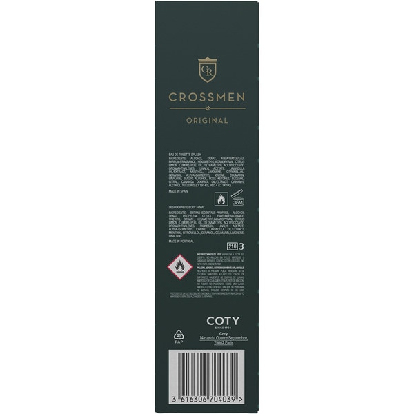 Estuche con eau de toilette masculina 200 ml + desodorante body spray 150 ml