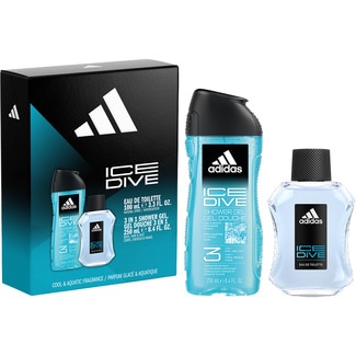 Estuche Ice Dive con eau de toilette masculina natural spray 100 ml + shower gel douche 3 en 1 250 ml - Adidas