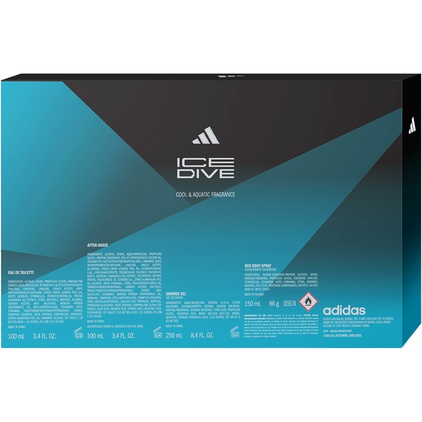Ice Dive Schuber mit Eau de Toilette 100 ml + Aftershave 100 ml + Duschgel 3 in 1 250 ml + Deo Bodyspray 150 ml