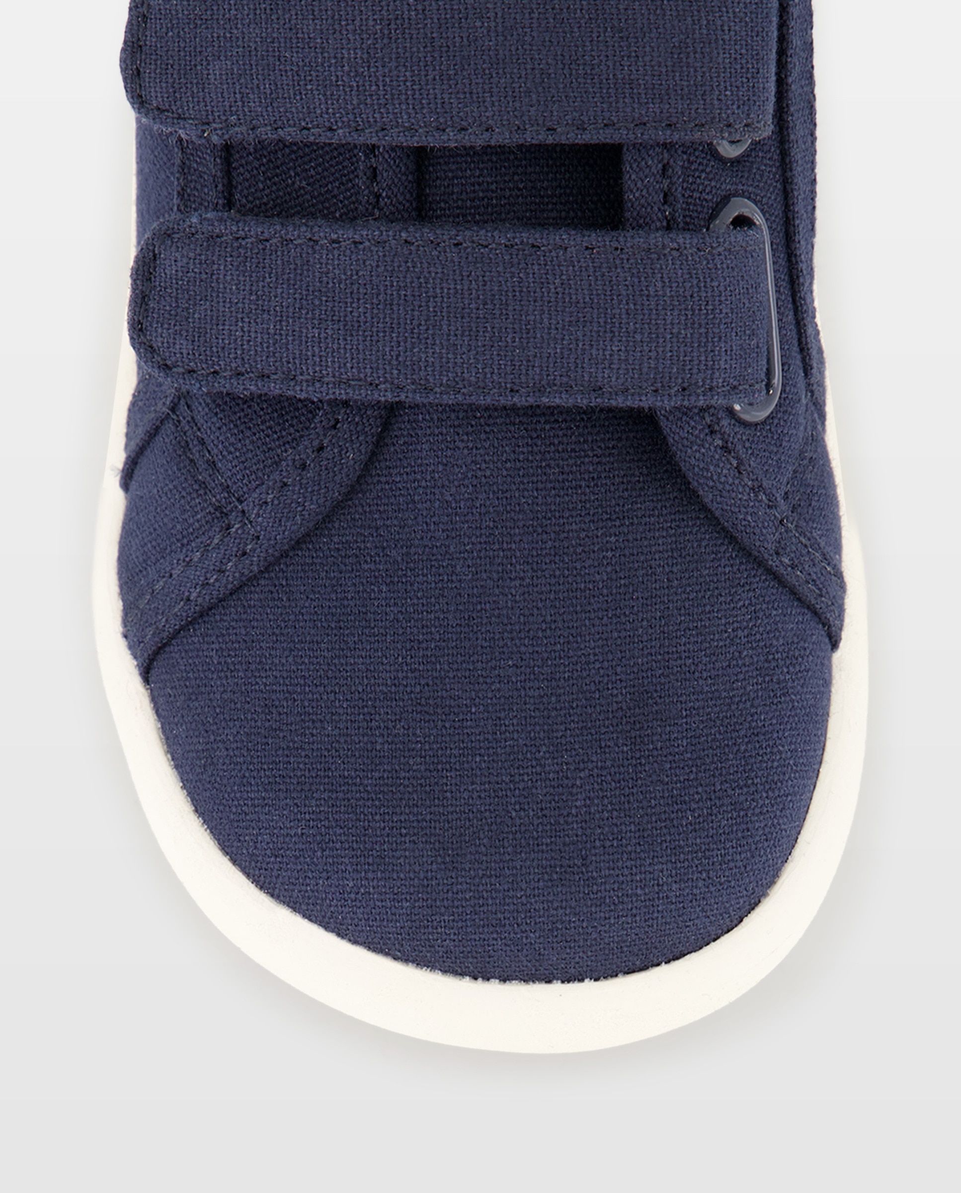 Zapato de bebés con cierre adherente de canvas suela flexible Azul marino-5