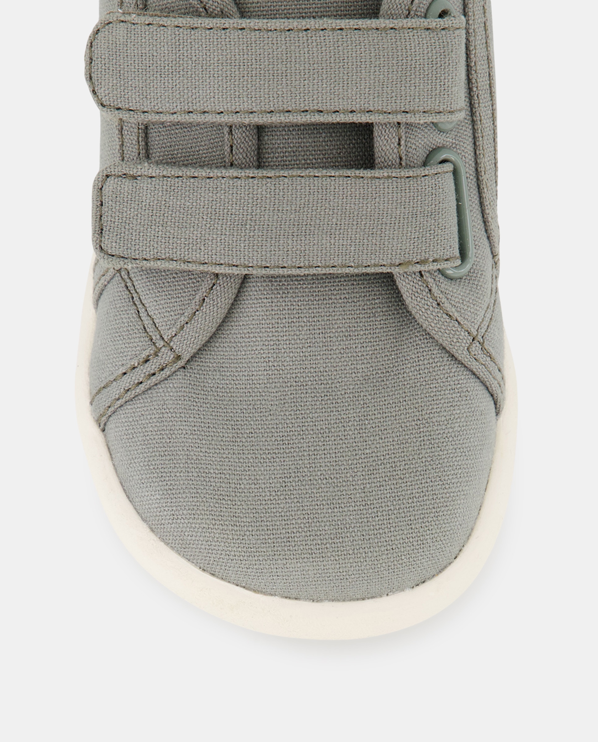 Zapato de bebés con cierre adherente de canvas suela flexible 520 Kaki-5