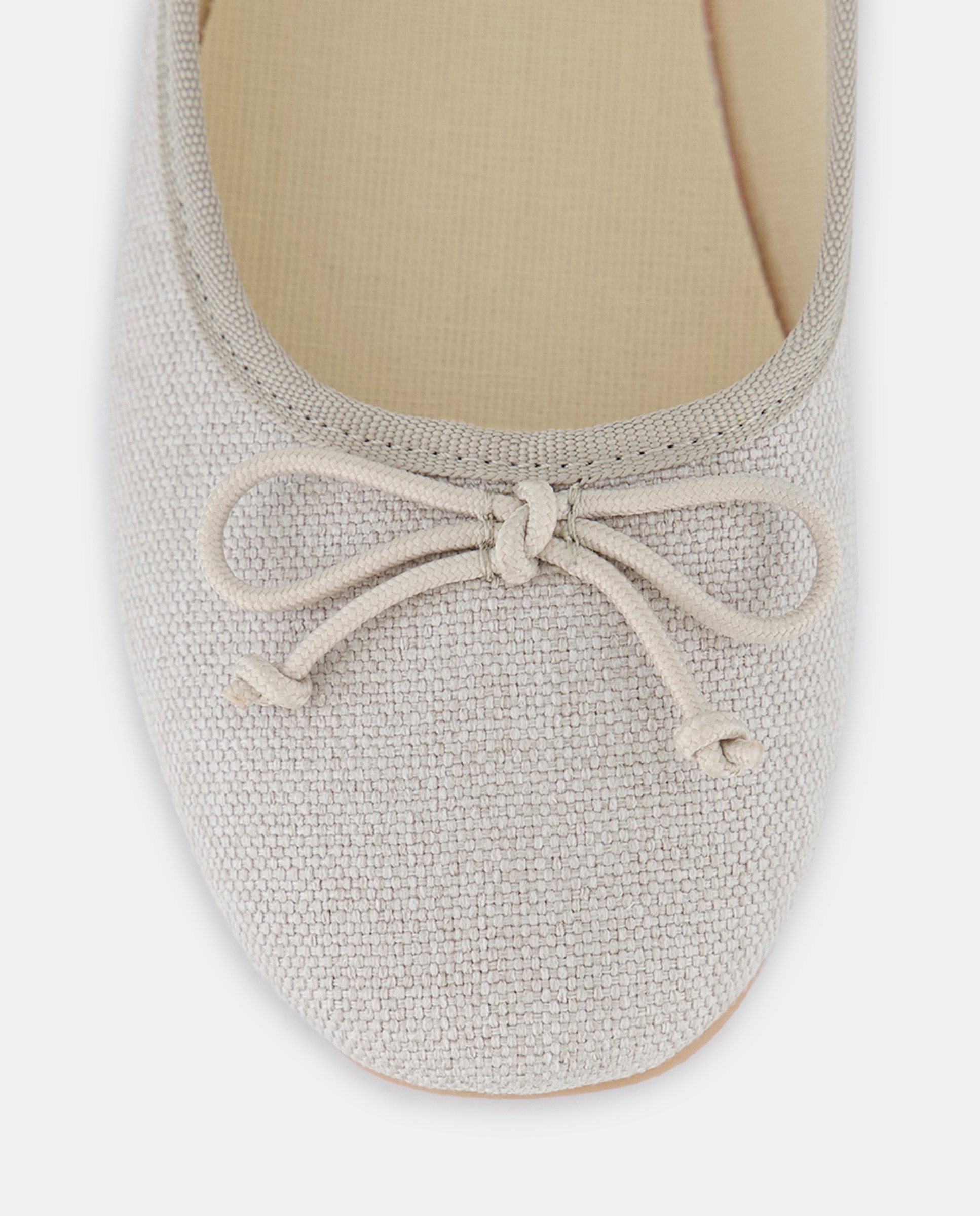 Bailarina de niña de rafia Beige-5