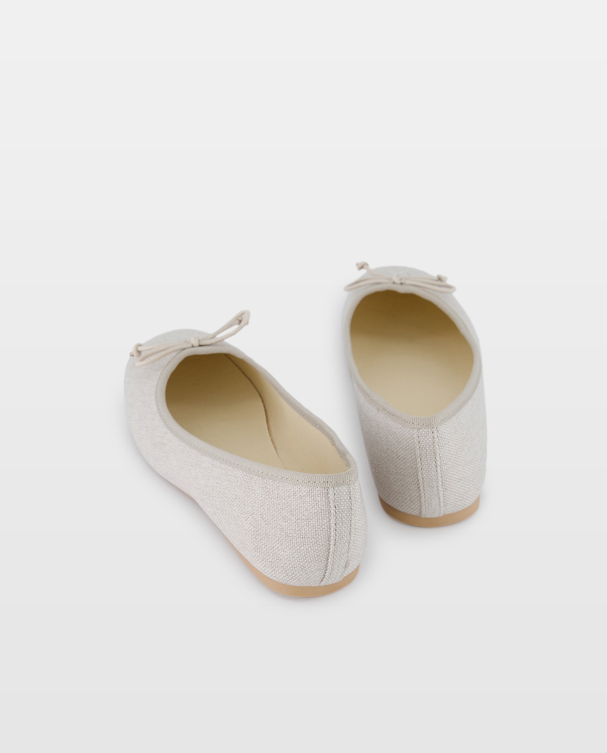 Bailarina de niña de rafia Beige-3