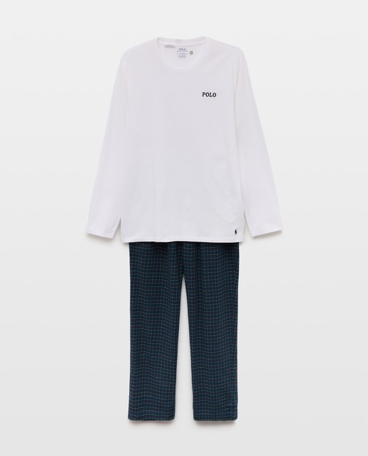 Imagen 0 de Pijama de hombre largo de punto jersey y franela