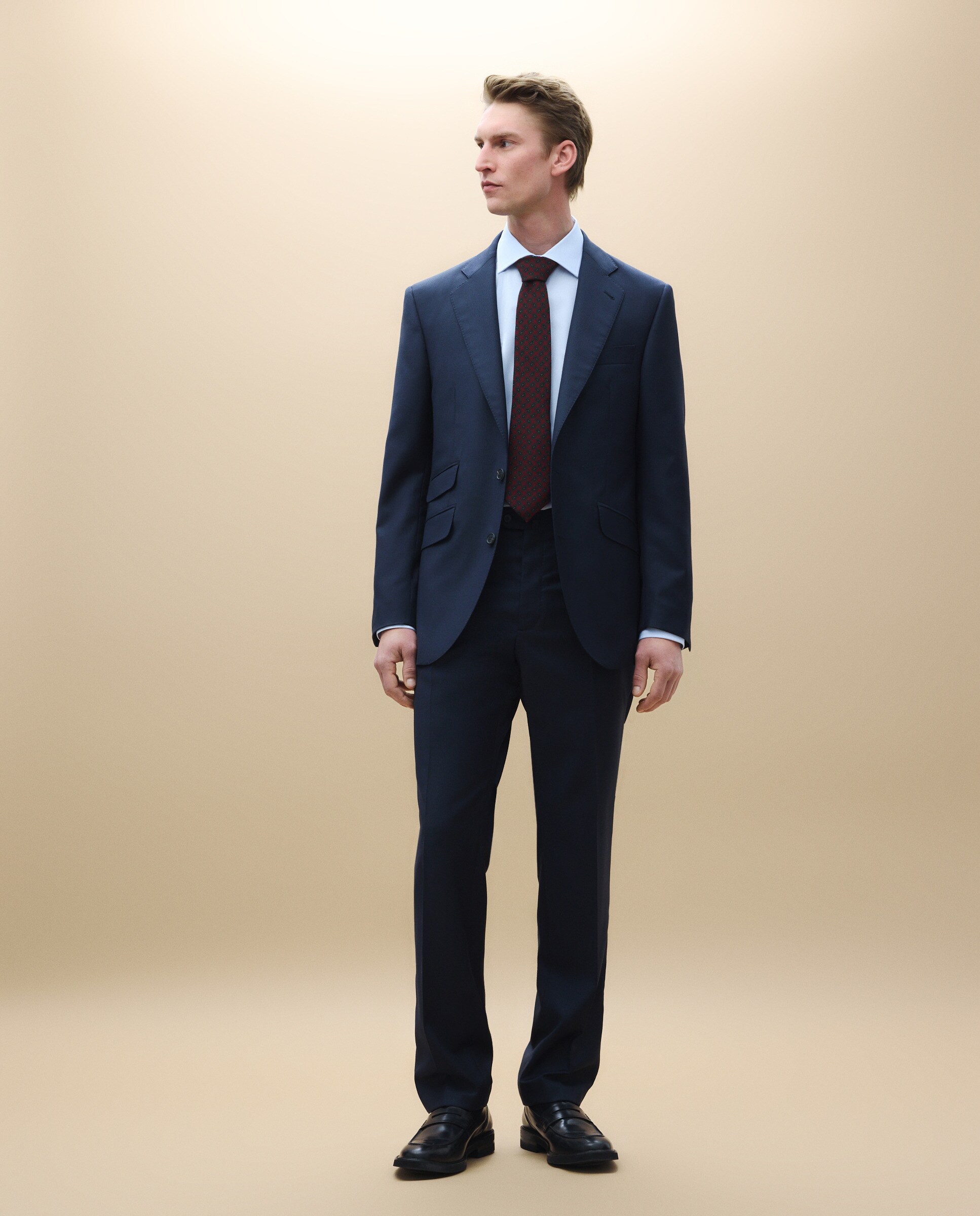 Fato aos Quadrados Príncipe de Gales 430 Azul Escuro-2