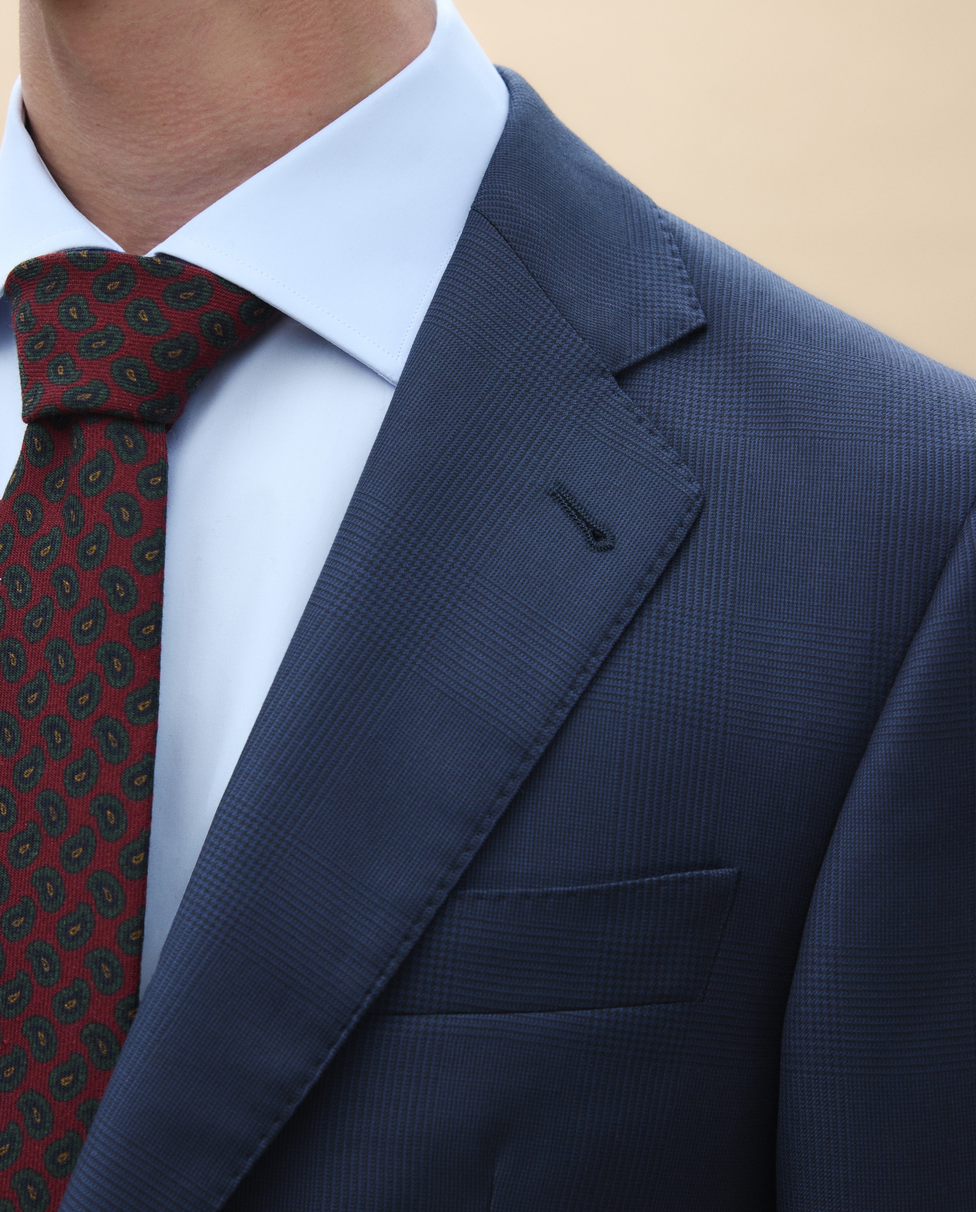 Fato aos Quadrados Príncipe de Gales 430 Azul Escuro-3