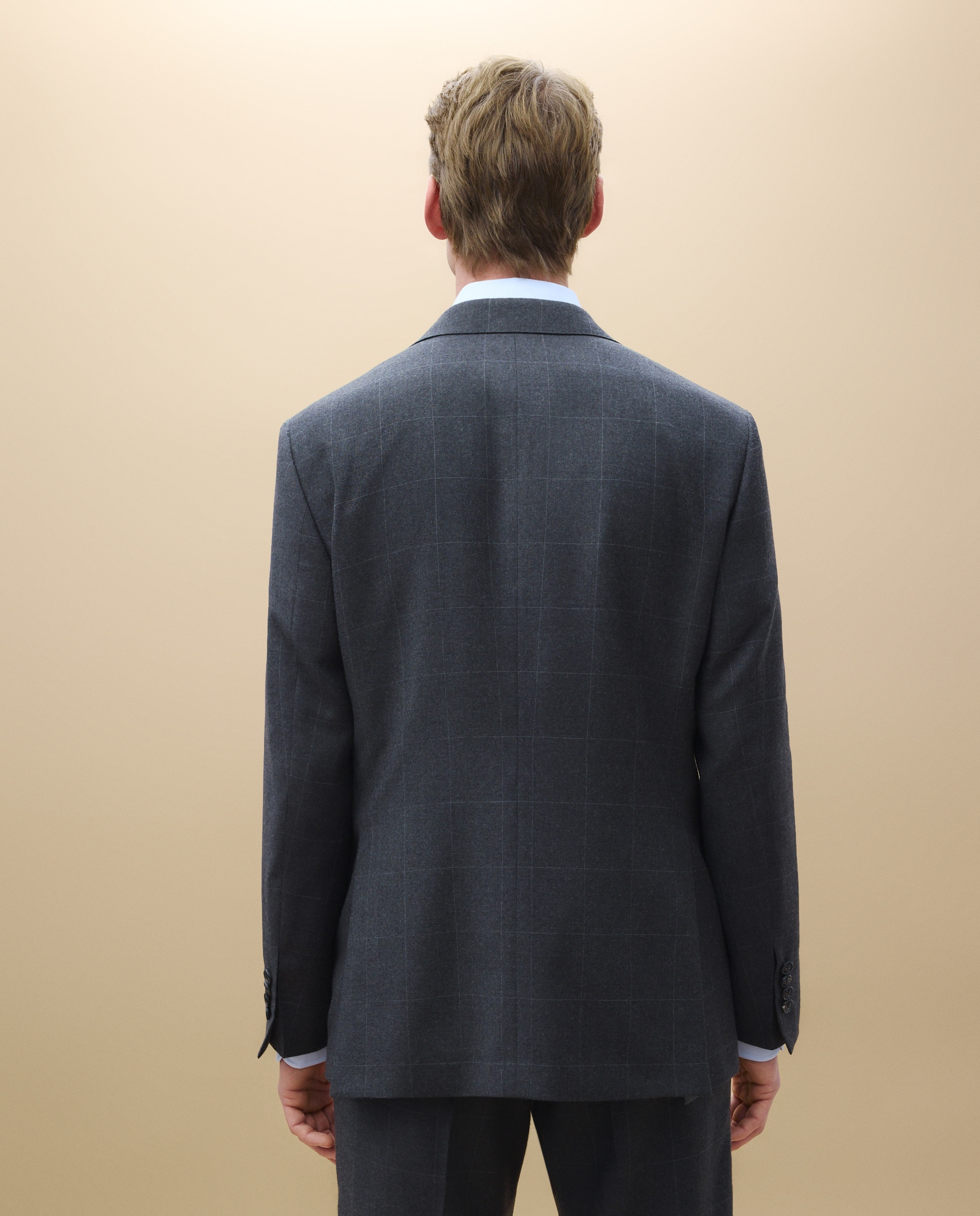 Fato aos Quadrados Tipo Janela Cinzento-escuro-3