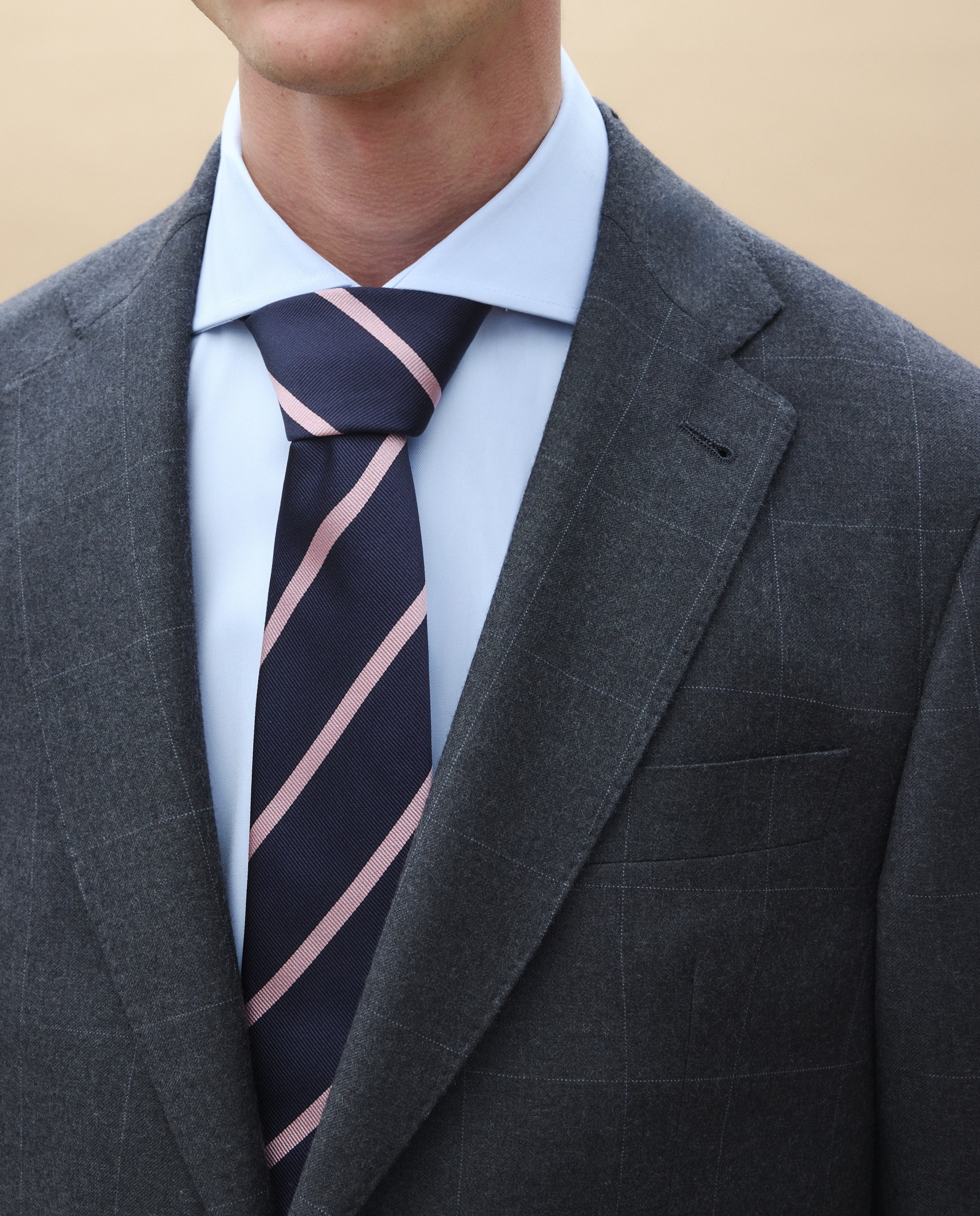 Fato aos Quadrados Tipo Janela Cinzento-escuro-5