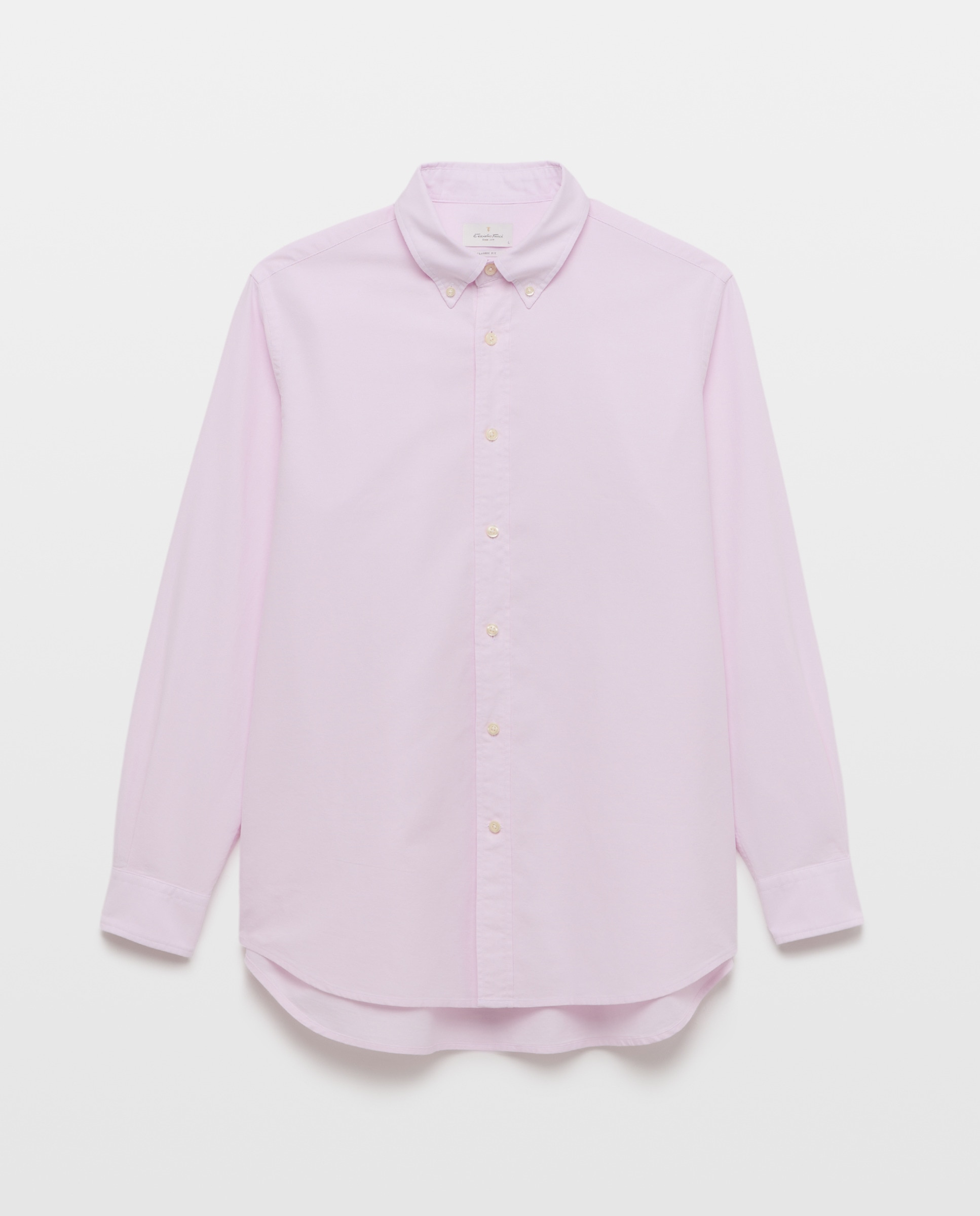 Camisa Casual com Manga Comprida Rosa-4